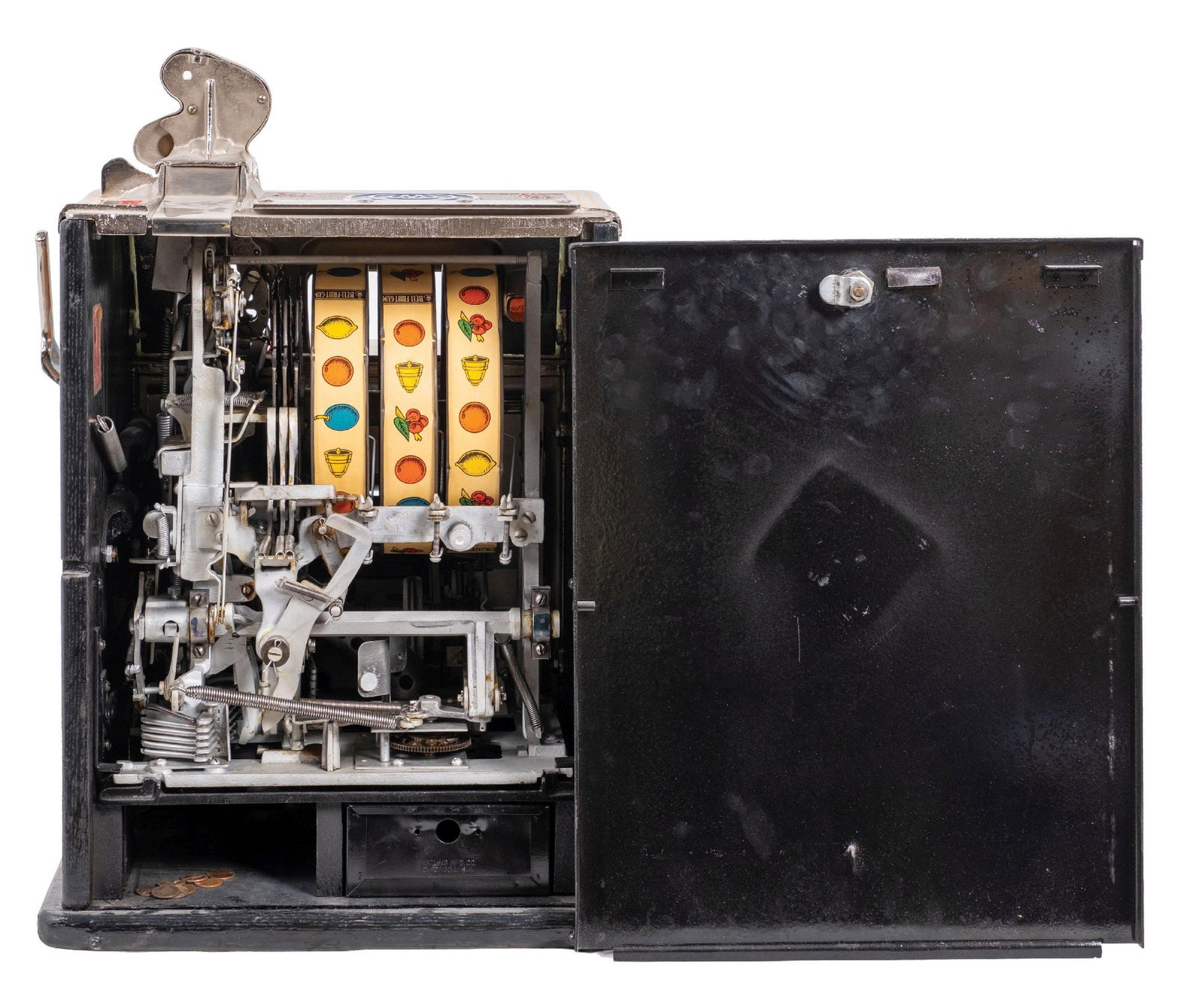1¢ WATLING TWIN JACKPOT "BLUE SEAL" SLOT MACHINE WITH GUMBALL VENDER - 5