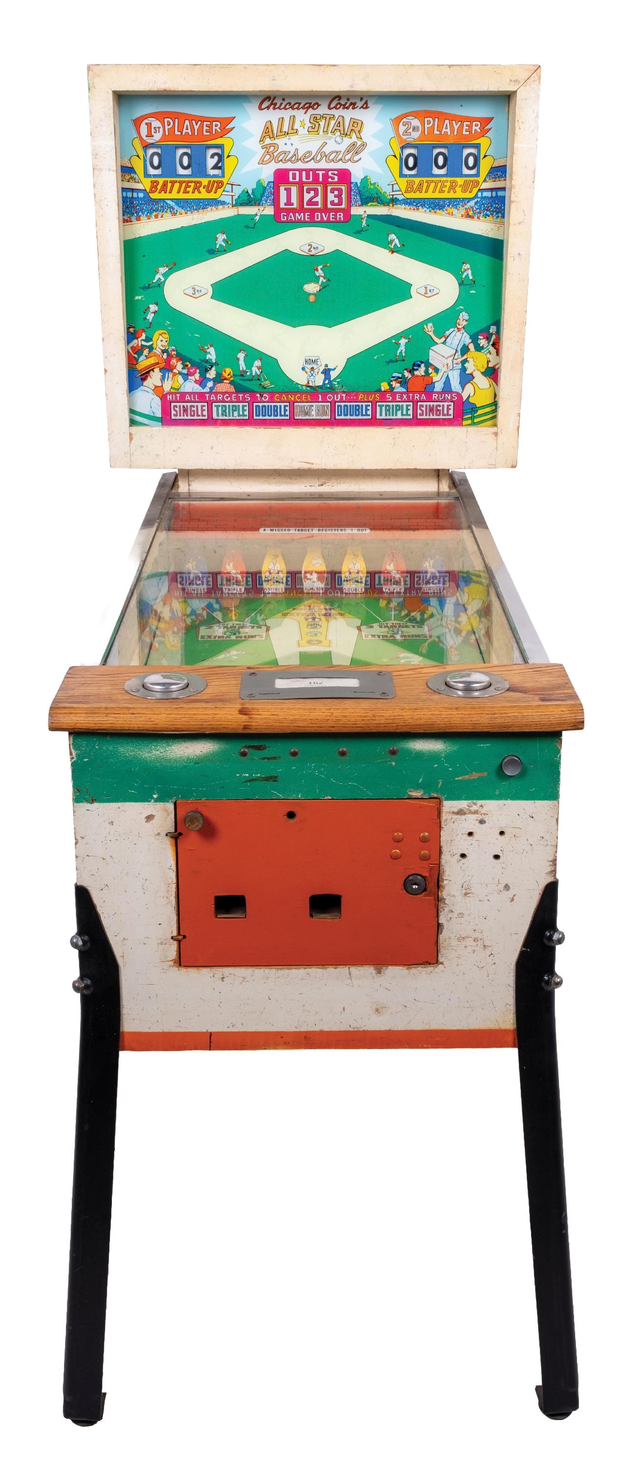 10¢ CHICAGO ALL STAR BASEBALL PINBALL - 3