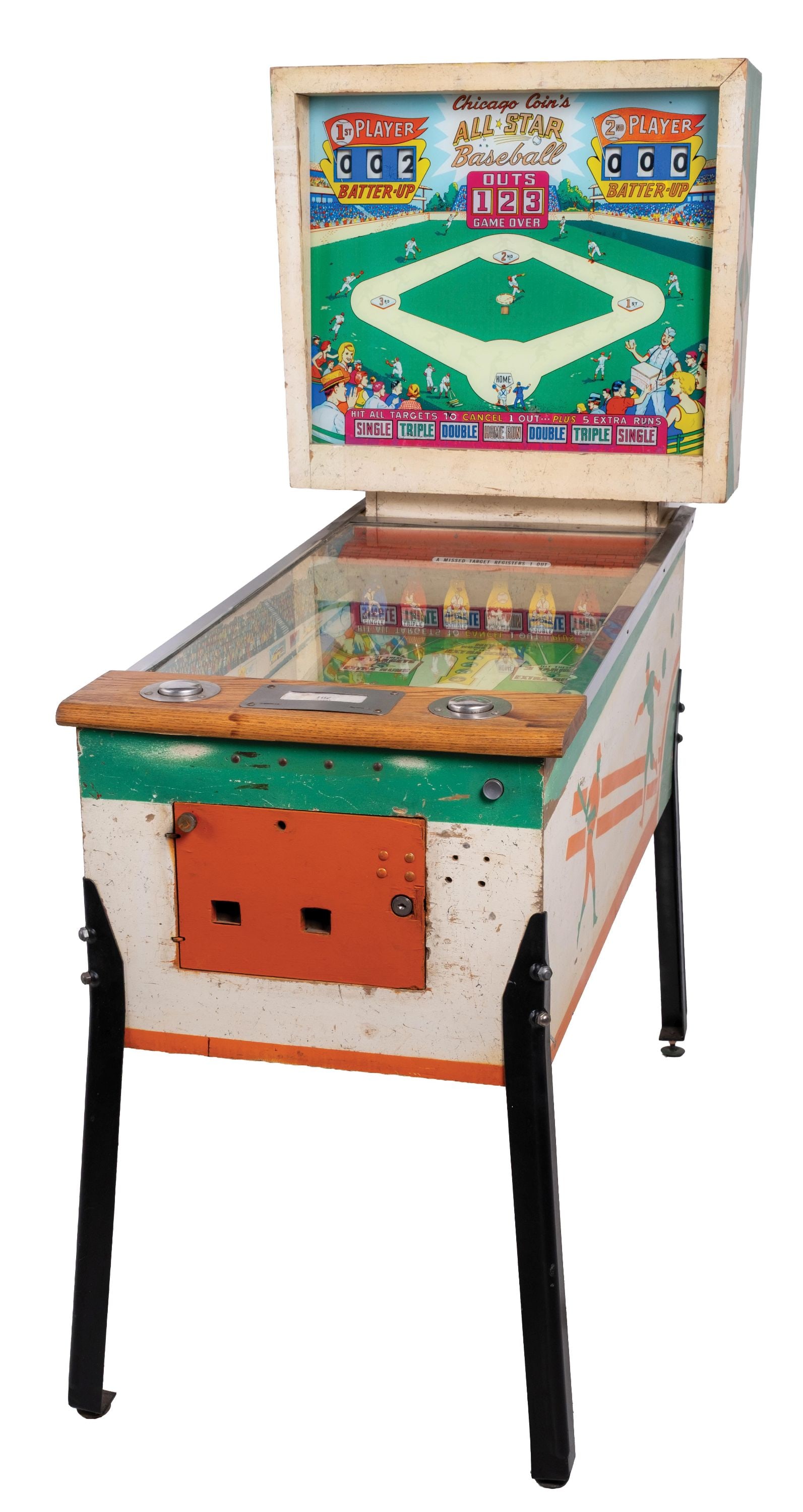 10¢ CHICAGO ALL STAR BASEBALL PINBALL - 4