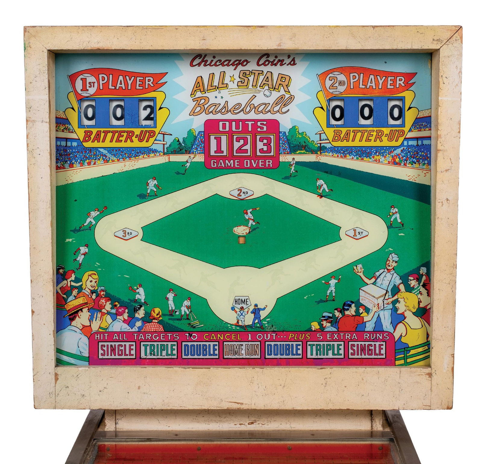 10¢ CHICAGO ALL STAR BASEBALL PINBALL - 7
