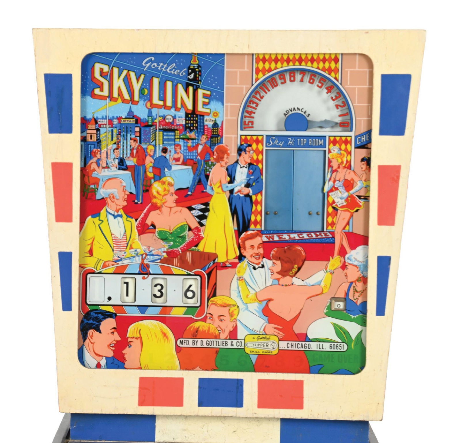 GOTLIEB'S "SKY LINE" PINBALL MACHINE - 5