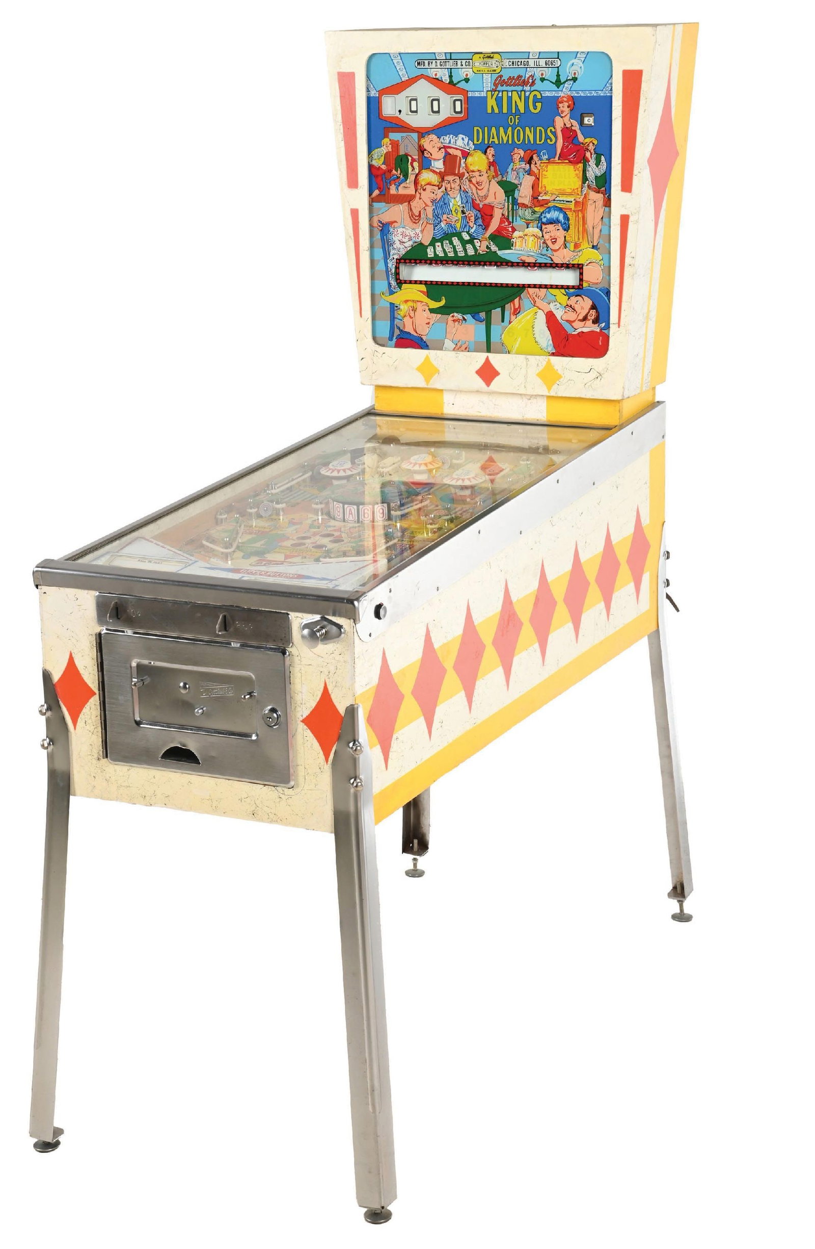 GOTLIEB'S "KING OF DIAMONDS" PINBALL MACHINE - 3