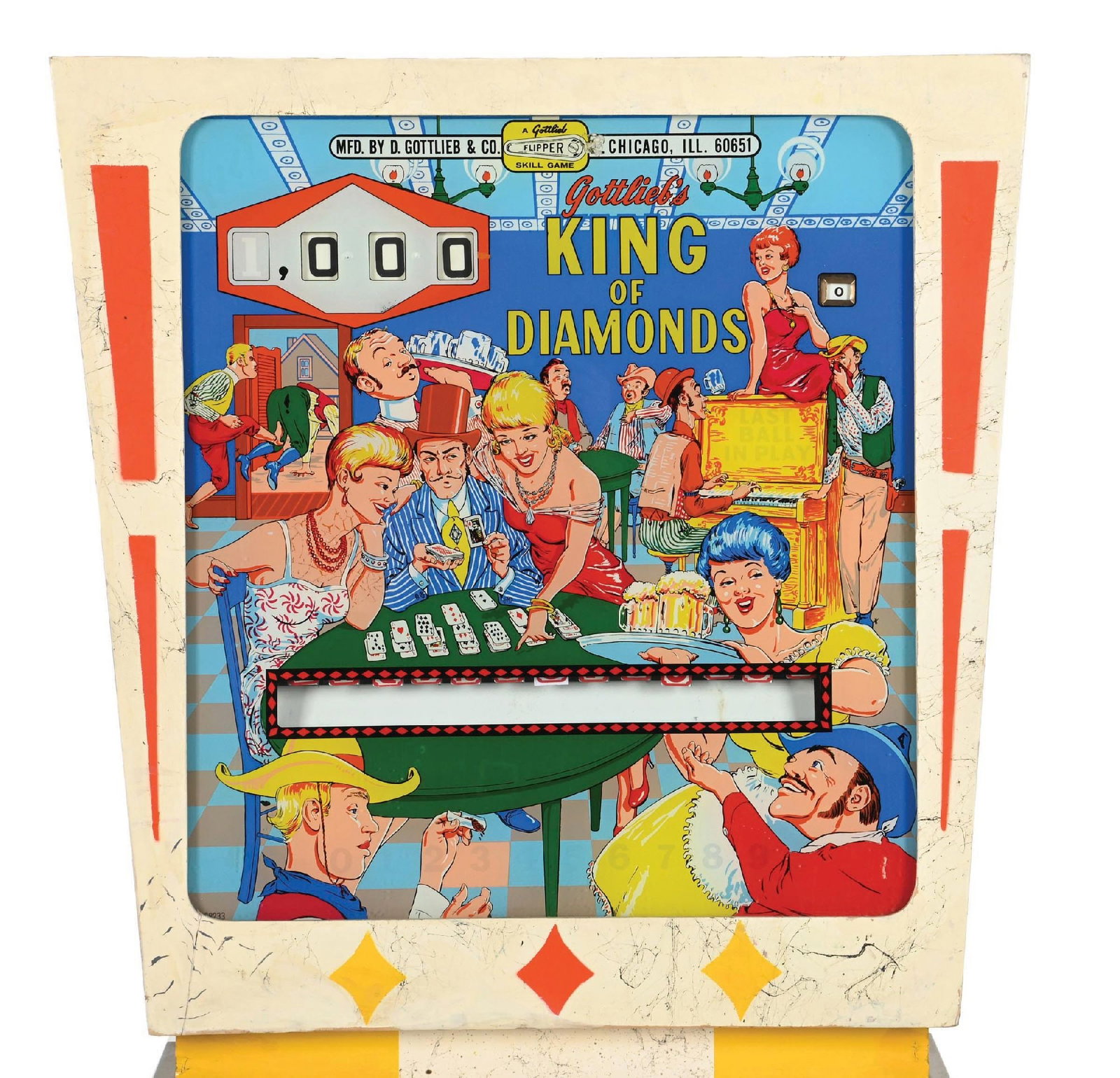 GOTLIEB'S "KING OF DIAMONDS" PINBALL MACHINE - 5