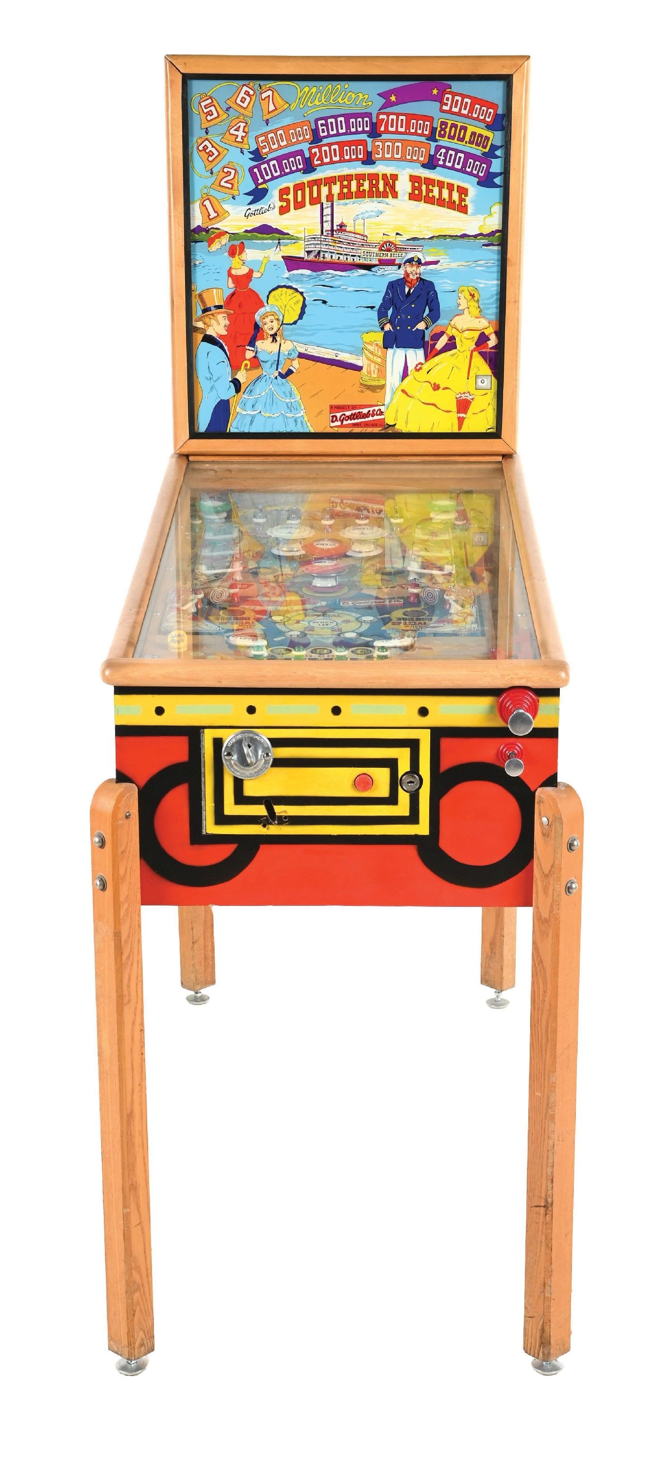 10¢ GOTTLIEB'S SOUTHERN BELLE PINBALL MACHINE - 2