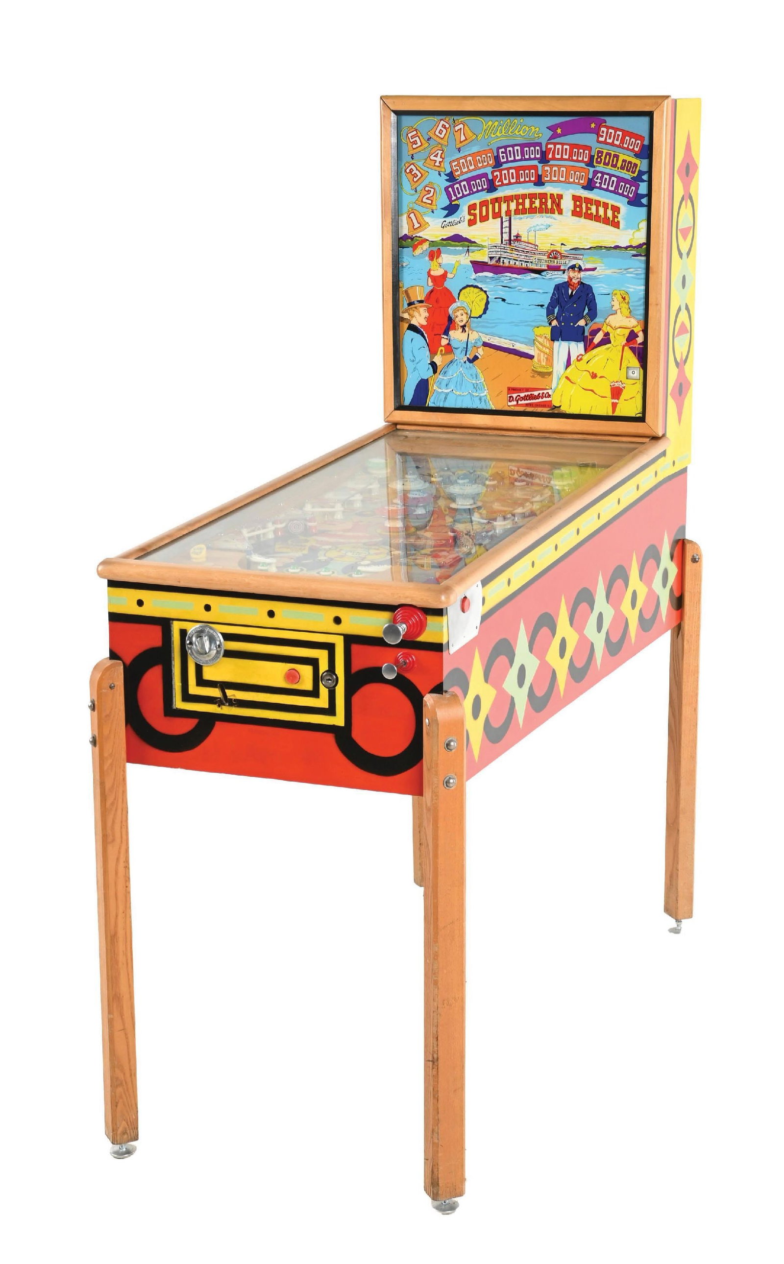 10¢ GOTTLIEB'S SOUTHERN BELLE PINBALL MACHINE - 3