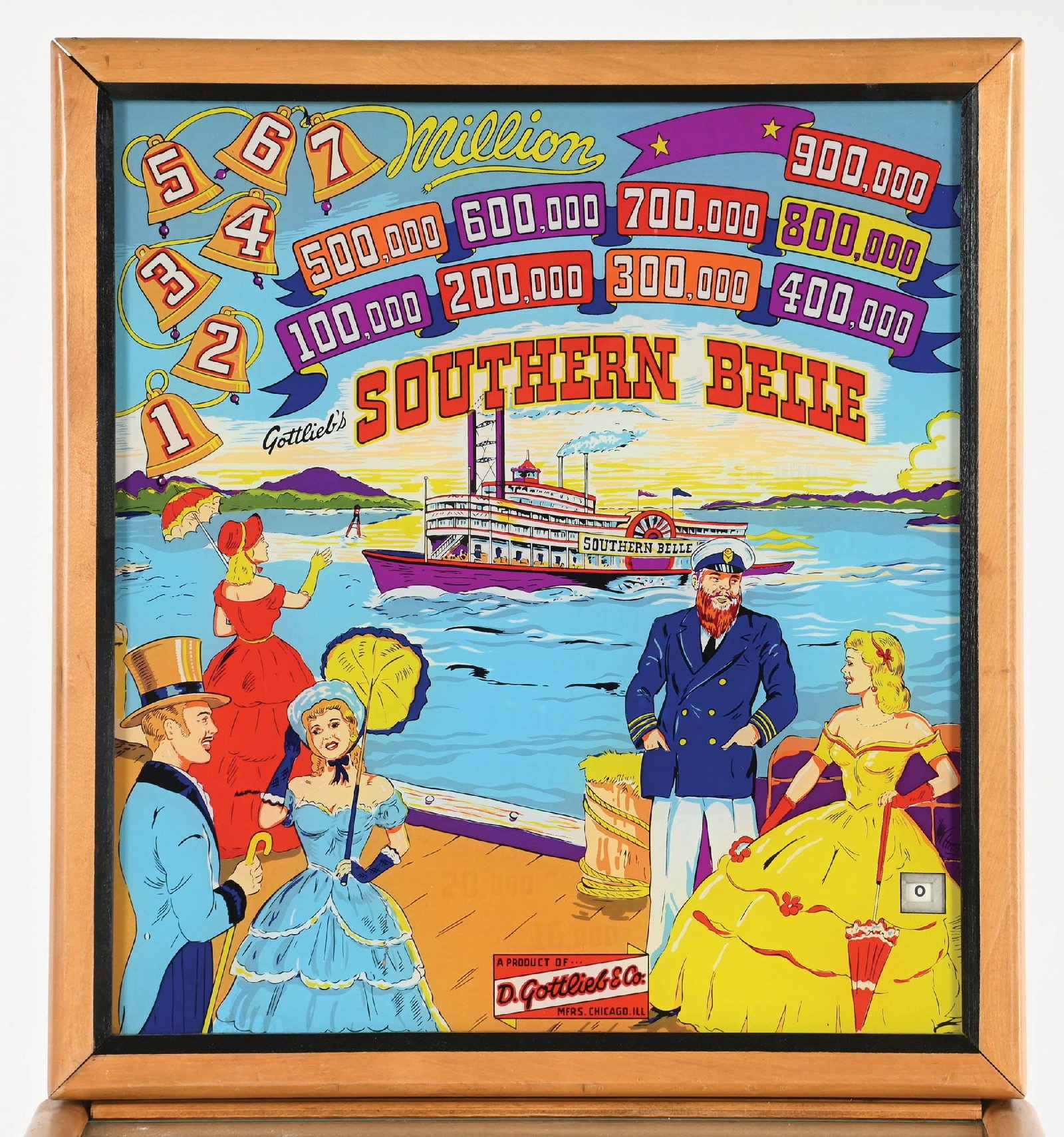 10¢ GOTTLIEB'S SOUTHERN BELLE PINBALL MACHINE - 5