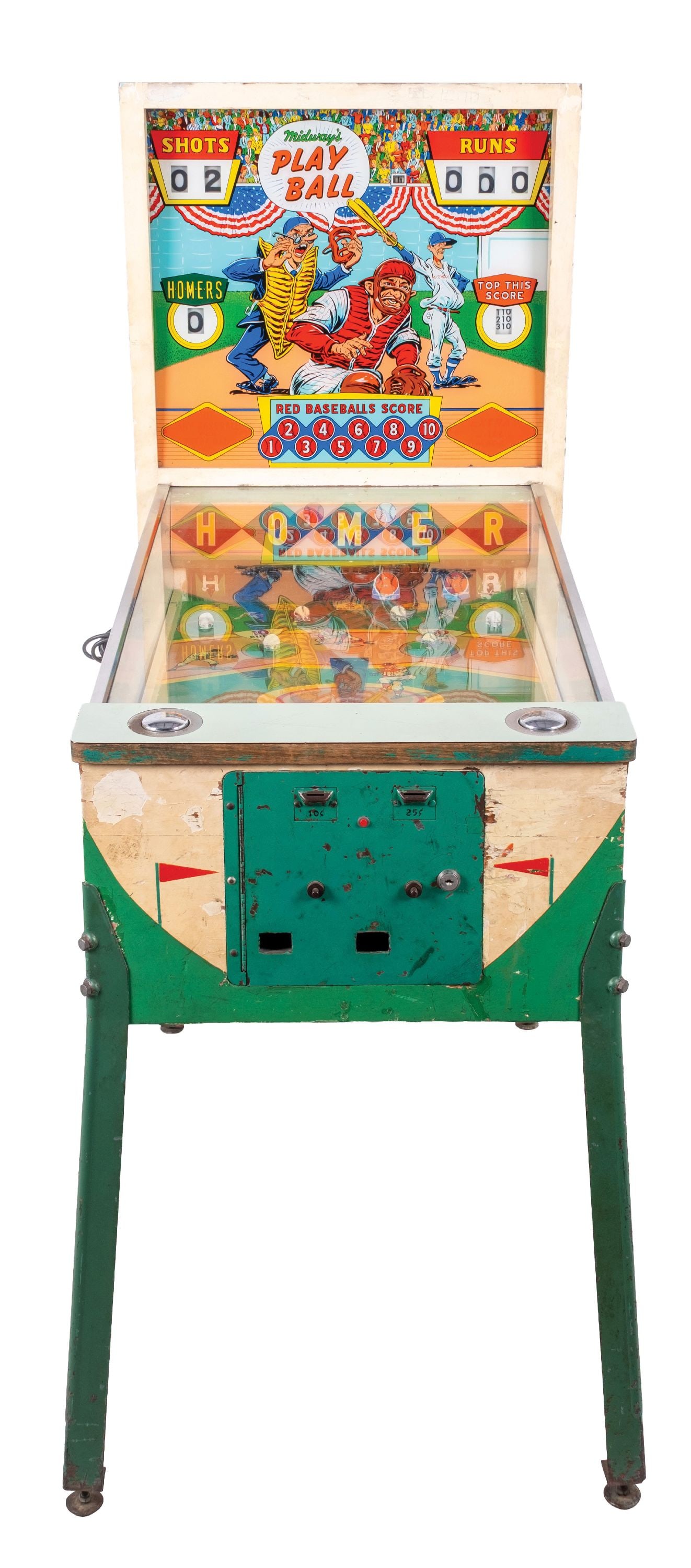 10/25¢ MIDWAY'S PLAY BALL BASEBALL ARCADE GAME - 2