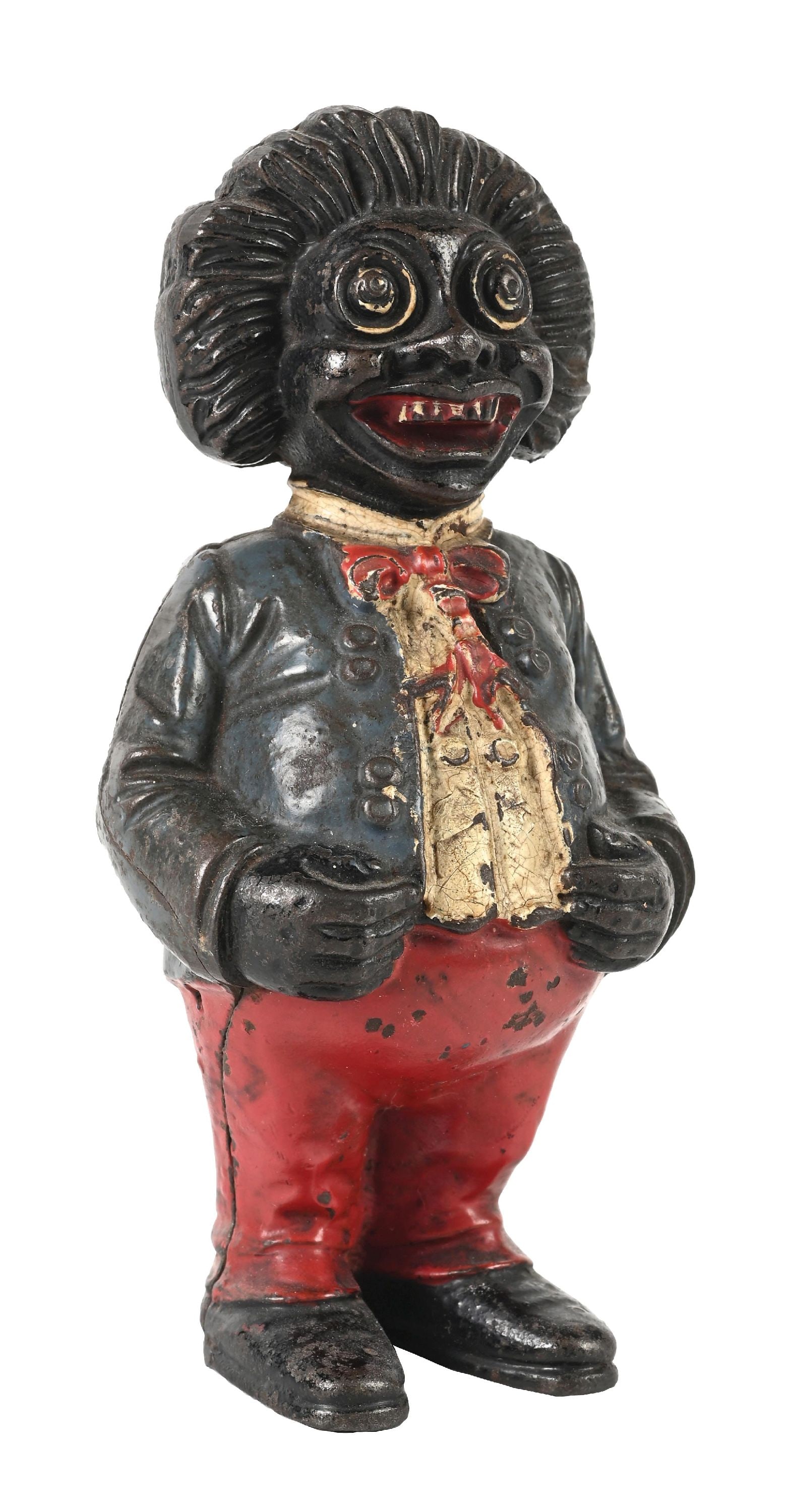 HARPER GOLLIWOG STILL BANK: Original paint in excellent condition. Condition: (Excellent). Dimensions: 3" x 2 - 1/4" x 6 - 1/4".