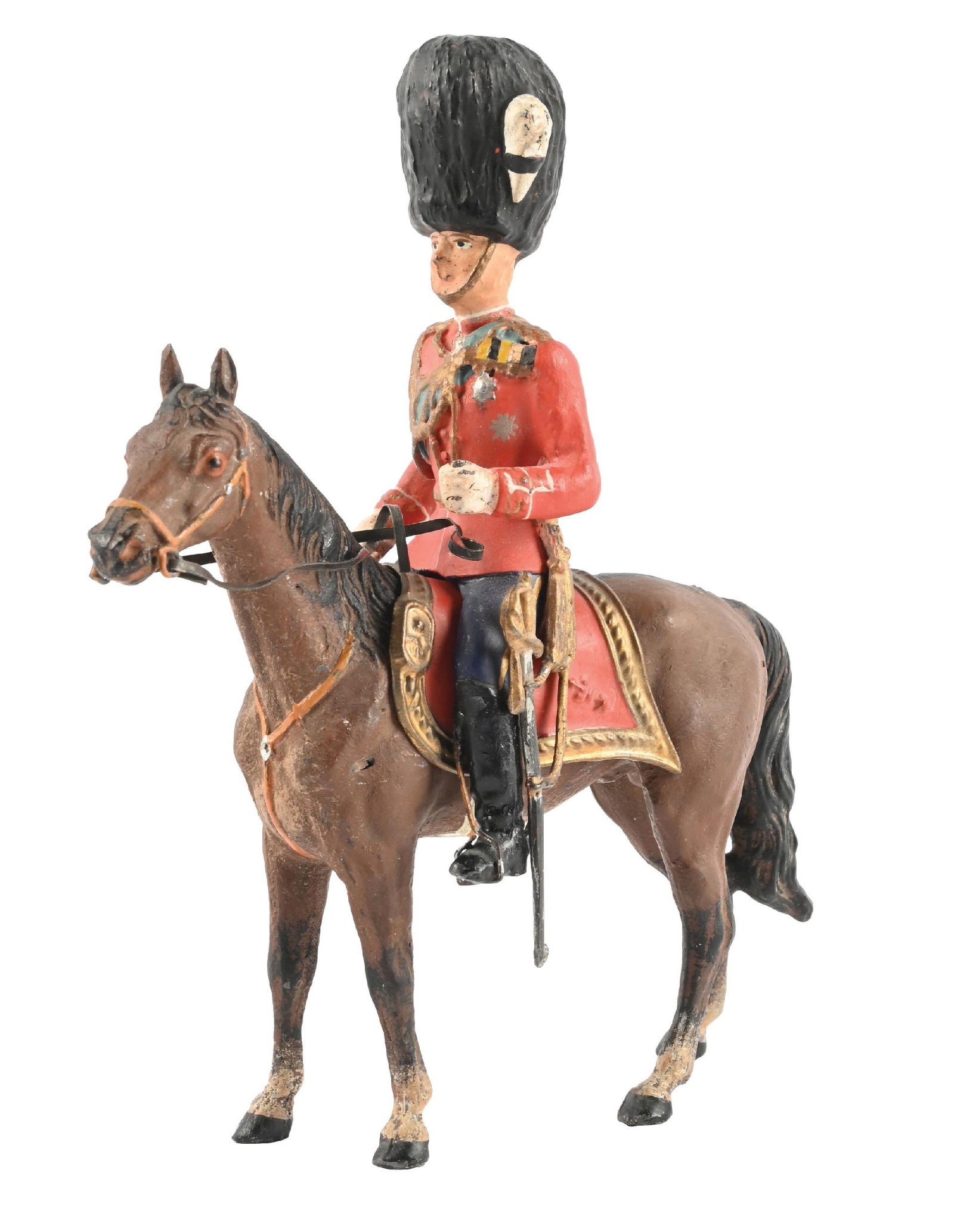 HEYDE SIZE 0 (12CM) KING EDWARD MOUNTED TO REVIEW FIGURE: Excellent condition with beautiful paint, complete. Condition: Dimensions: 6-1/2" x 6" x 2"