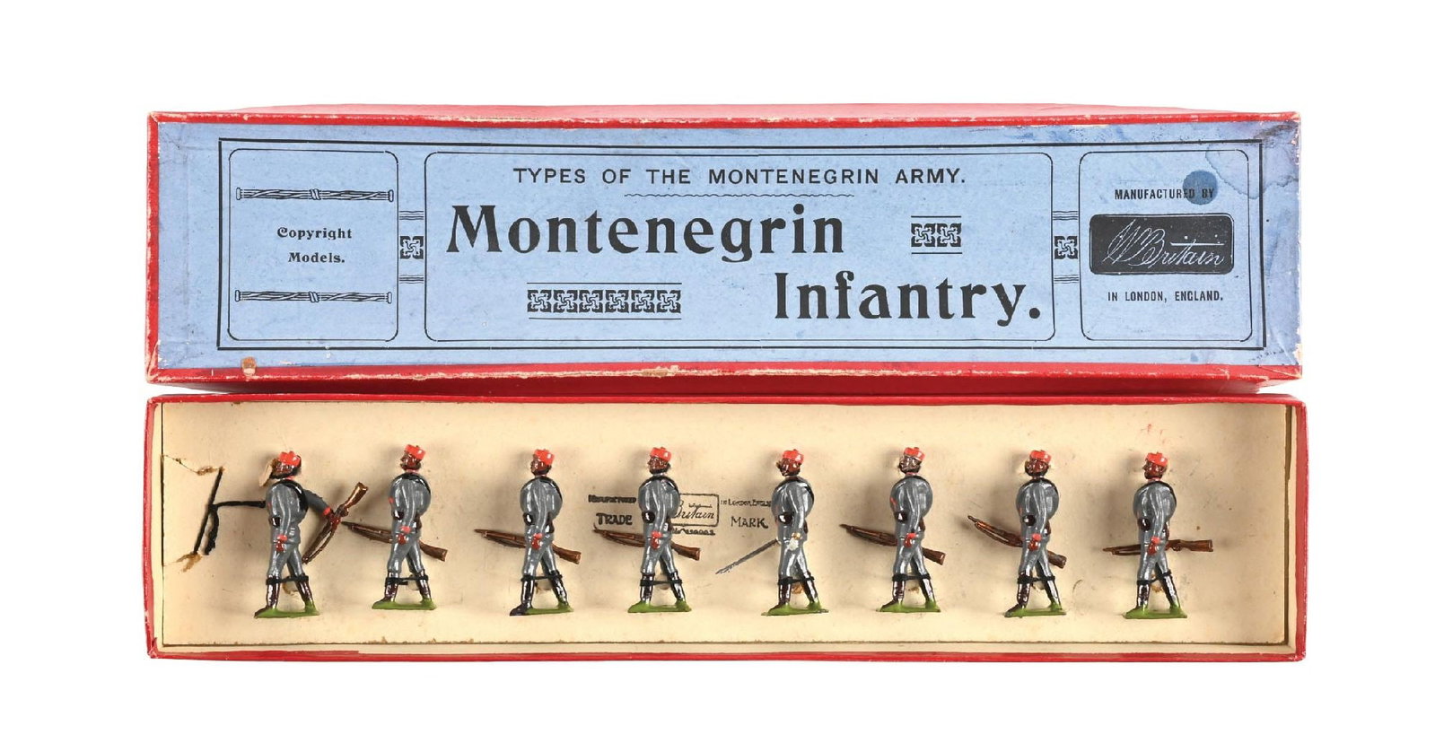 W. BRITAIN THE MONTENEGRIN INFANTRY NO. 174 IN ORIGINAL BOX (1 of 2)