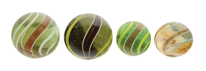 LOT OF 4: LUTZ MARBLES