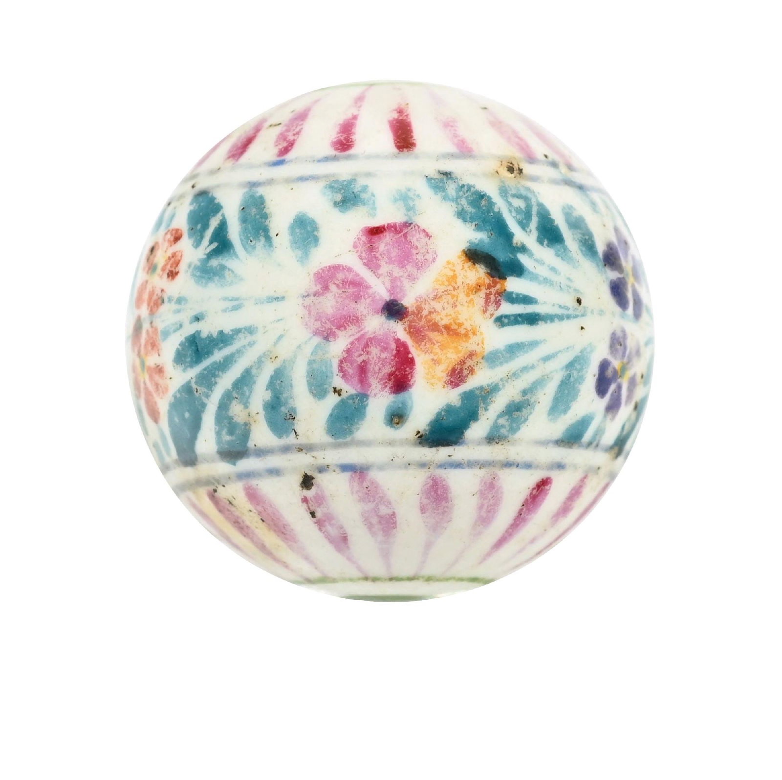 LARGE PAINTED CHINA MARBLE (1 of 6)