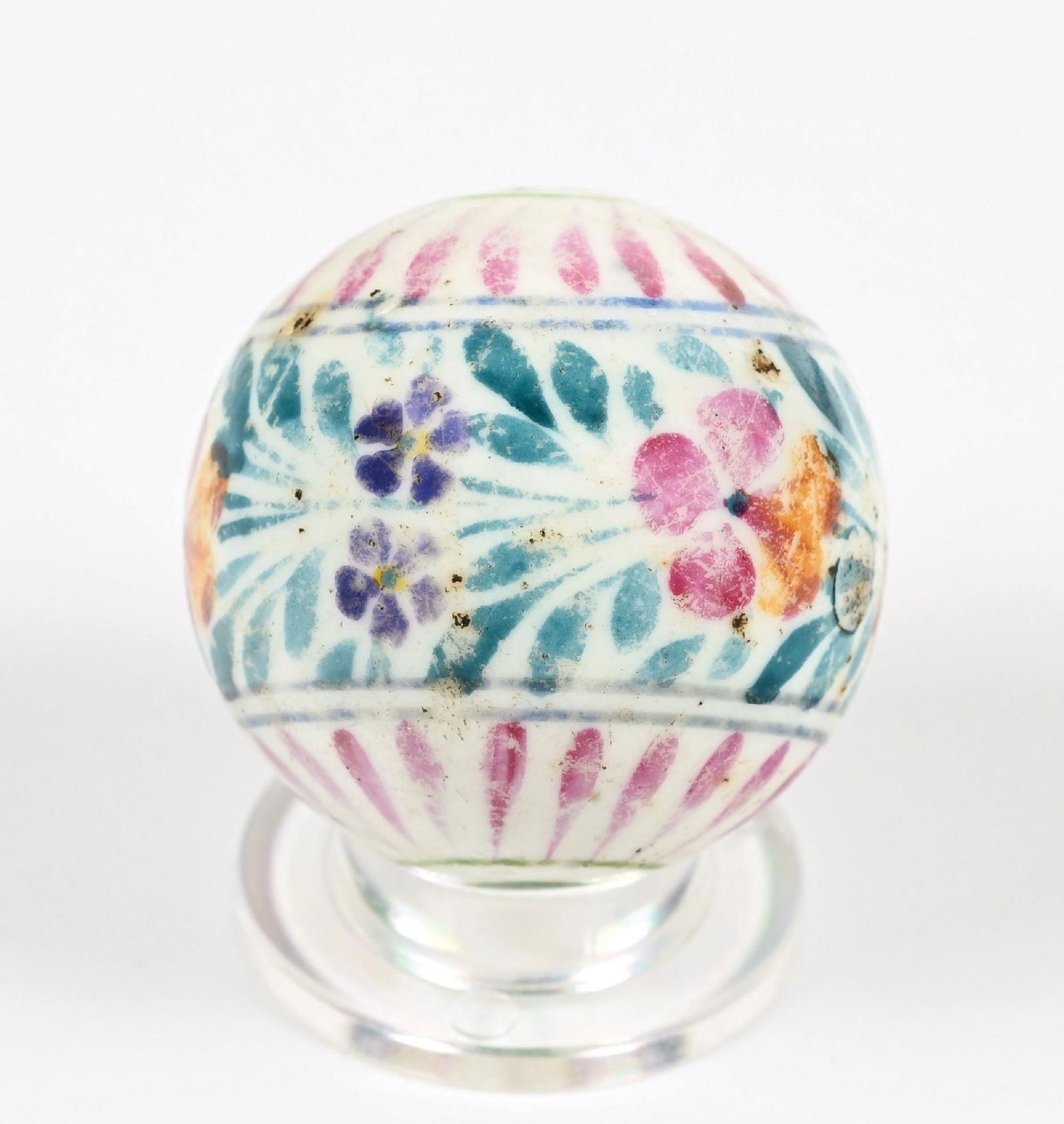 LARGE PAINTED CHINA MARBLE - 2