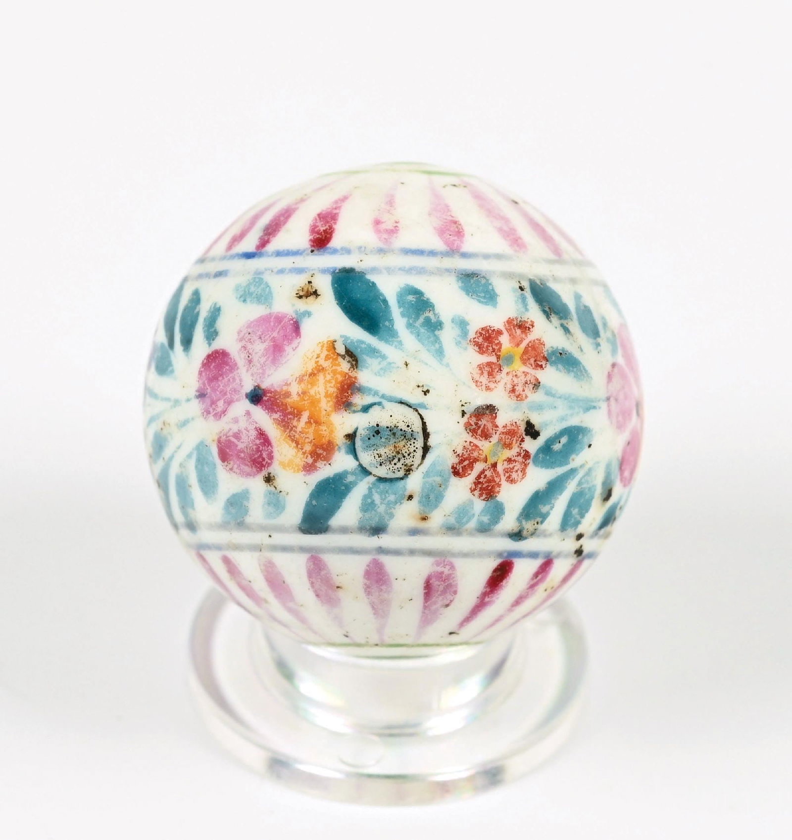 LARGE PAINTED CHINA MARBLE - 3