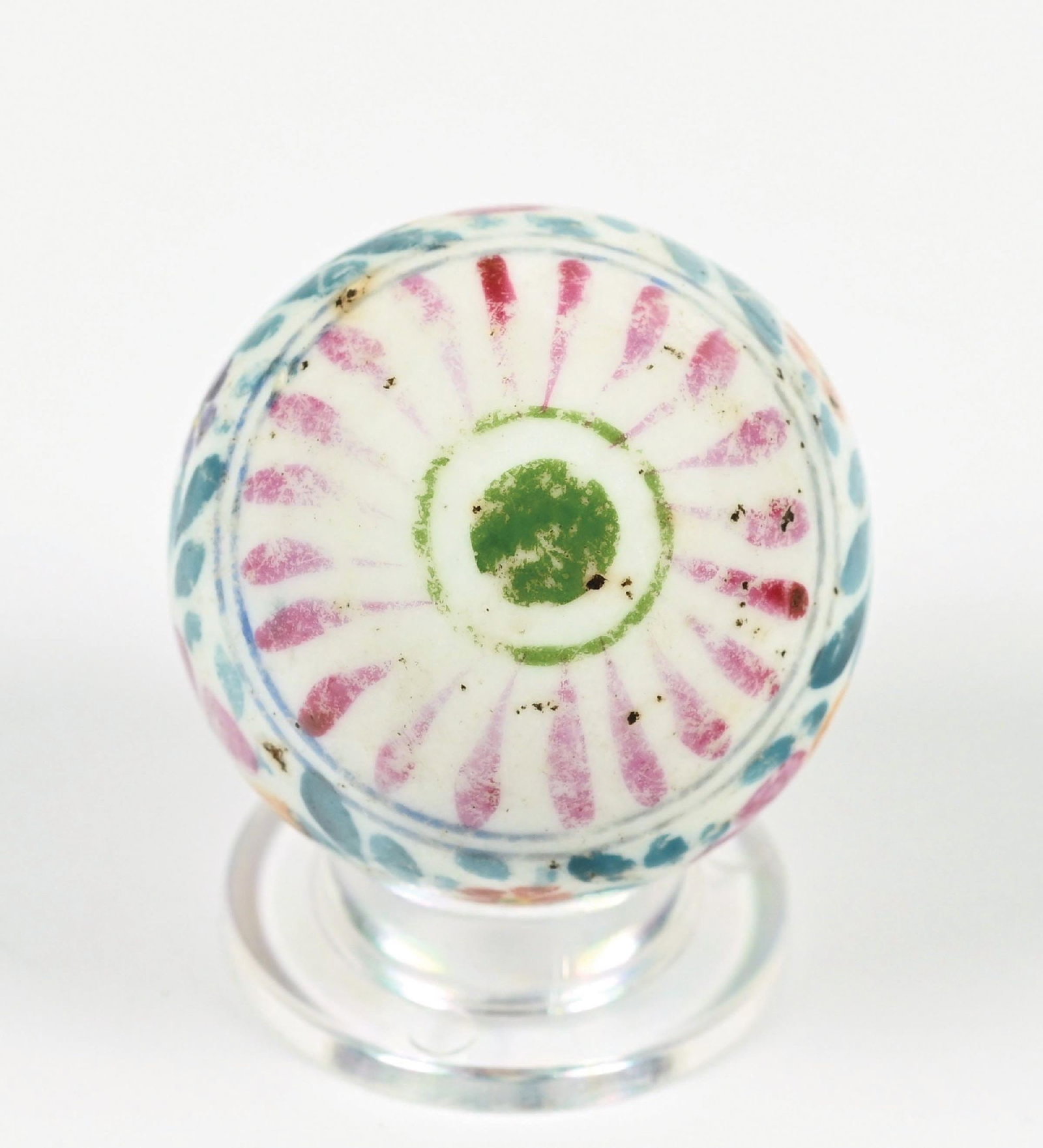 LARGE PAINTED CHINA MARBLE - 5