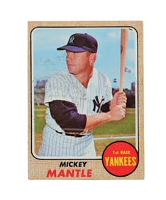 1968 TOPPS MICKEY MANTLE CARD