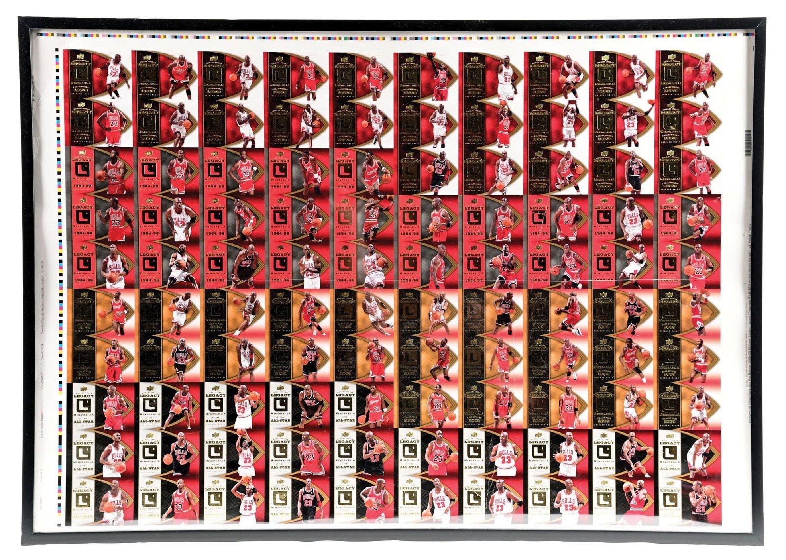 UNCUT PRINTER PROOF 1997-1998 UPPER DECK BASKETBALL STICKERS (1 of 3)