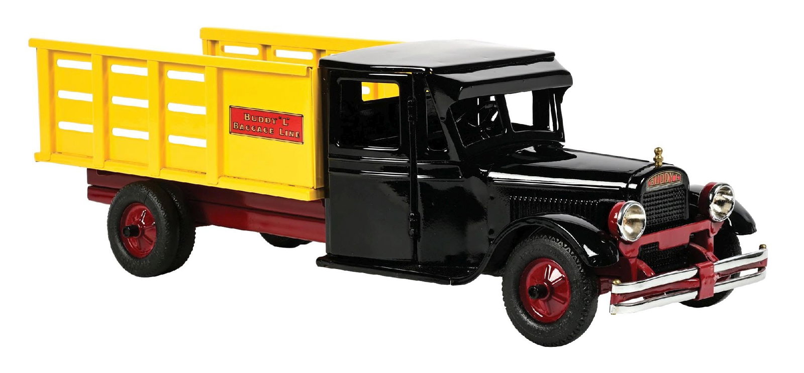 PRE-WAR PRESSED STEEL BUDDY "L" BAGGAGE LINE TRUCK (1 of 3)