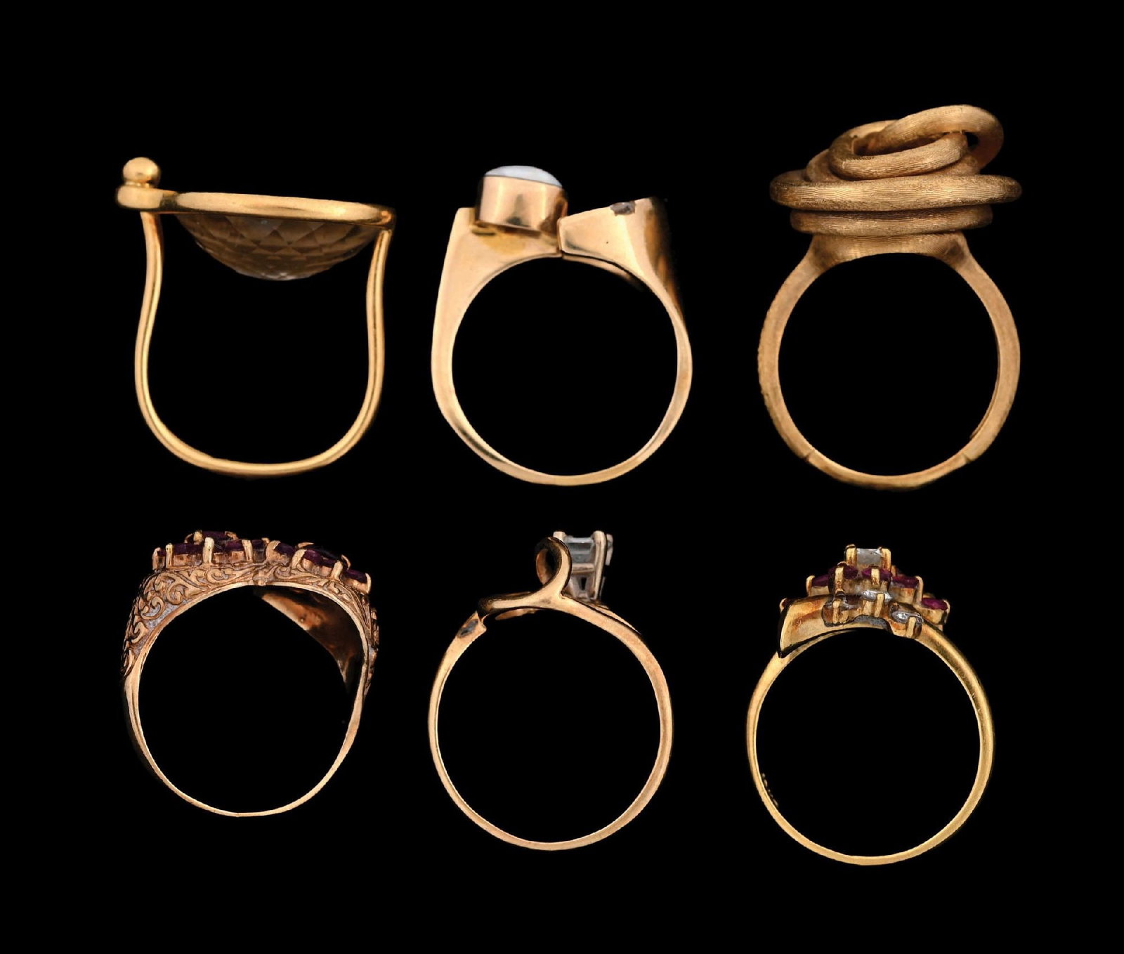 COLLECTION OF 6: LADIES' YELLOW GOLD RINGS - 3