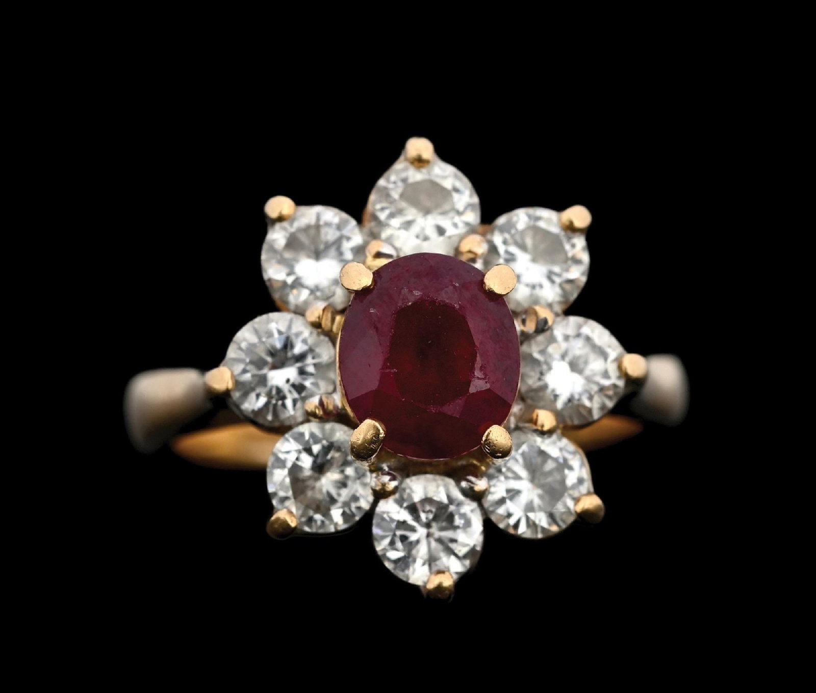 18K GOLD RUBY & DIAMOND RING W/APPRAISAL - 2
