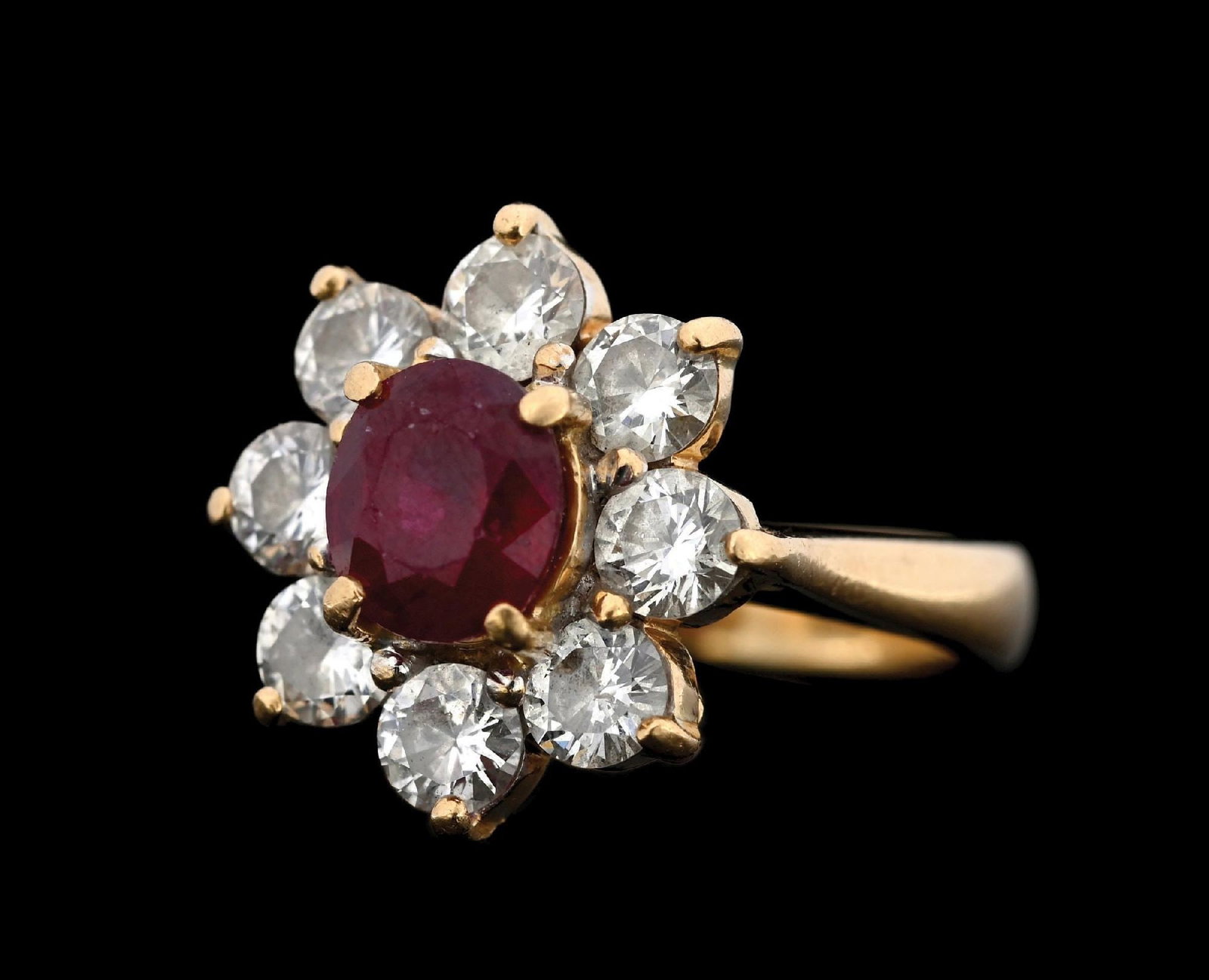 18K GOLD RUBY & DIAMOND RING W/APPRAISAL - 3