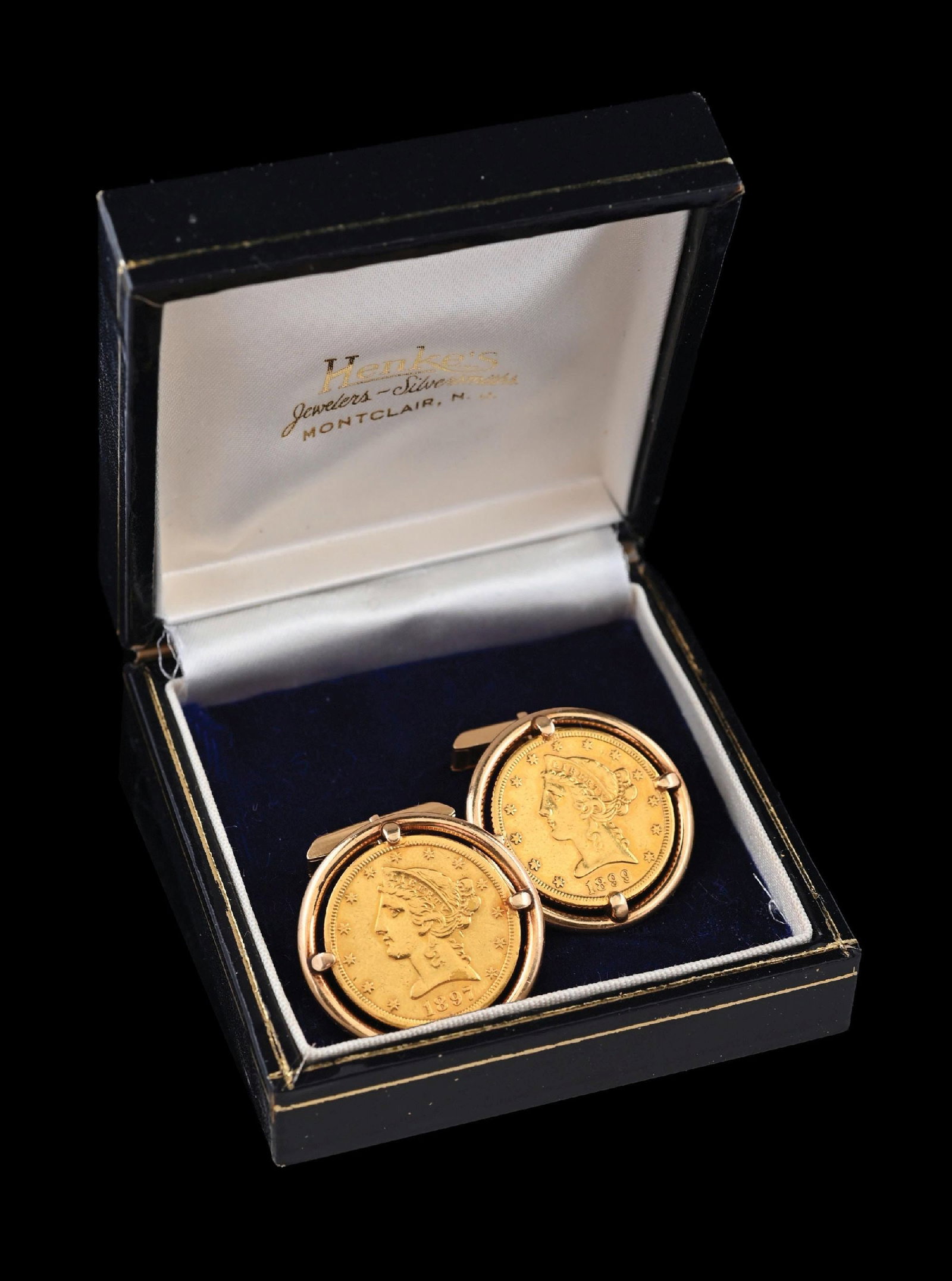 PAIR OF U.S. $5 GOLD LIBERTY HEAD COIN CUFFLINKS (1 of 6)