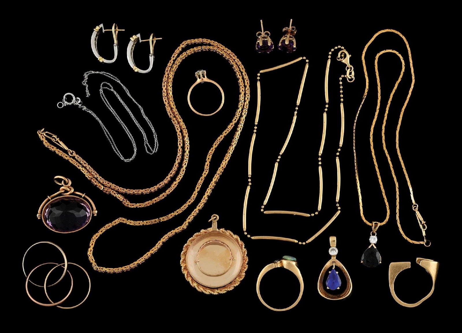 LARGE COLLECTION OF MIXED GOLD JEWELRY (1 of 1)