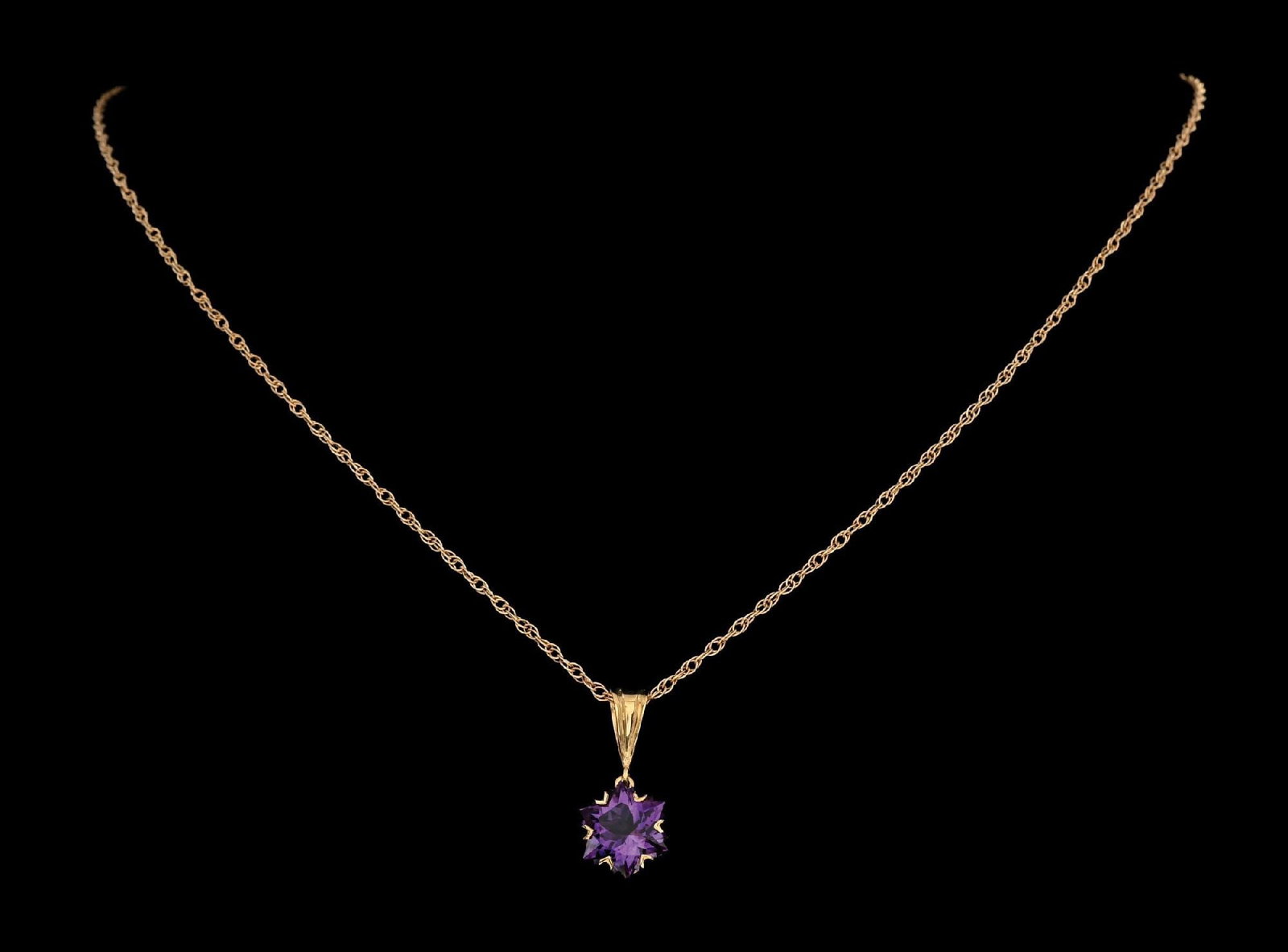 14K GOLD AMETHYST NECKLACE (1 of 7)