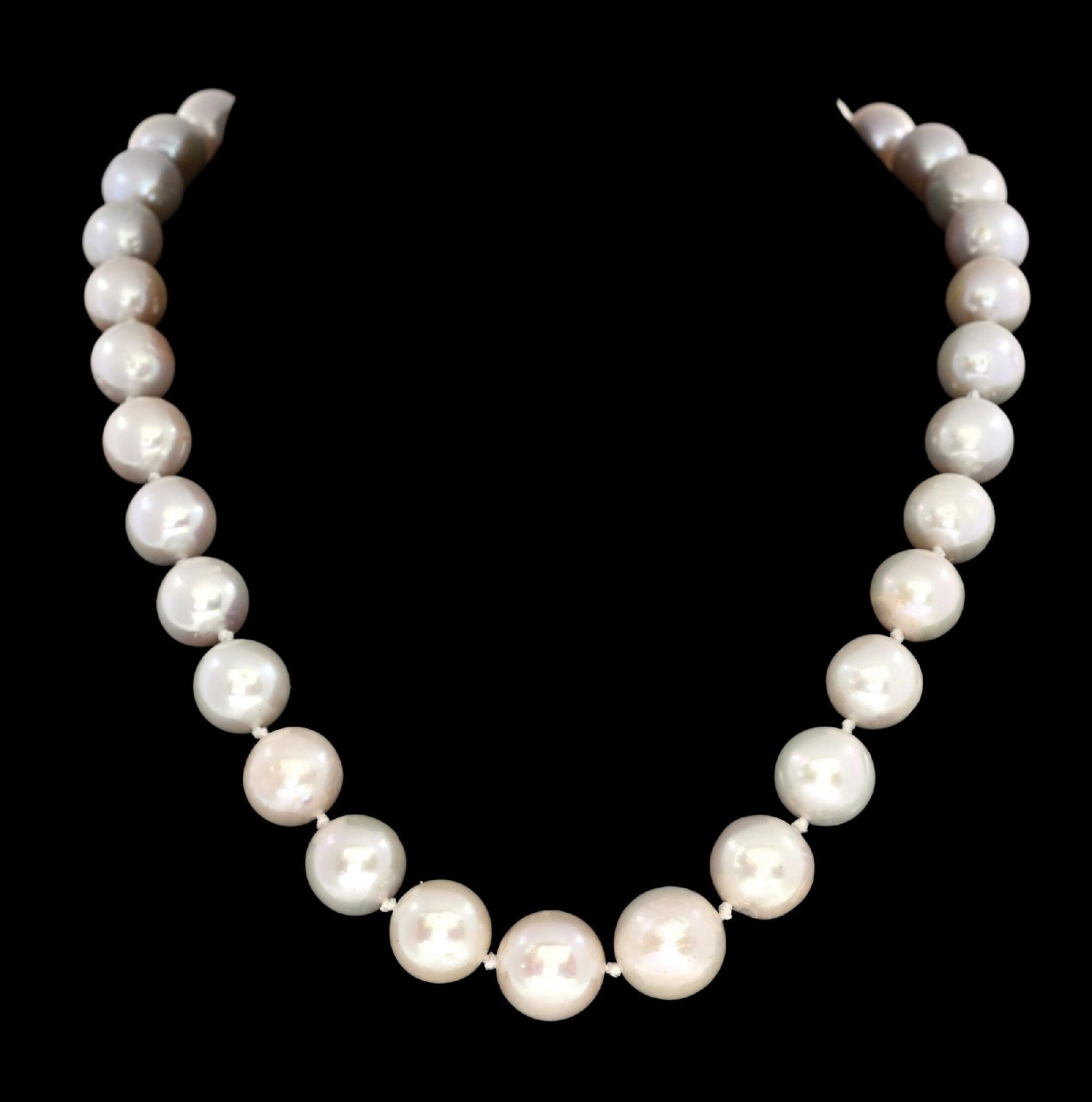 GRADUATED SOUTH SEA PEARL NECKLACE W/14K GOLD CLASP (1 of 5)