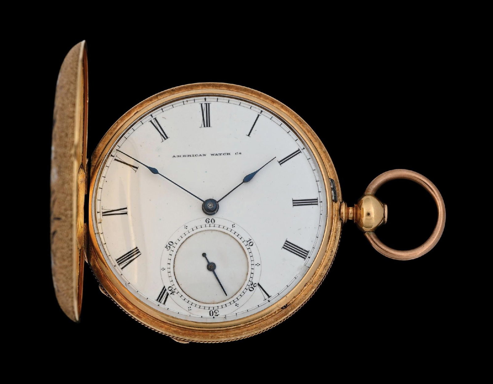 18K AMERICAN WATCH CO WITH FLORAL DESIGN (1 of 9)