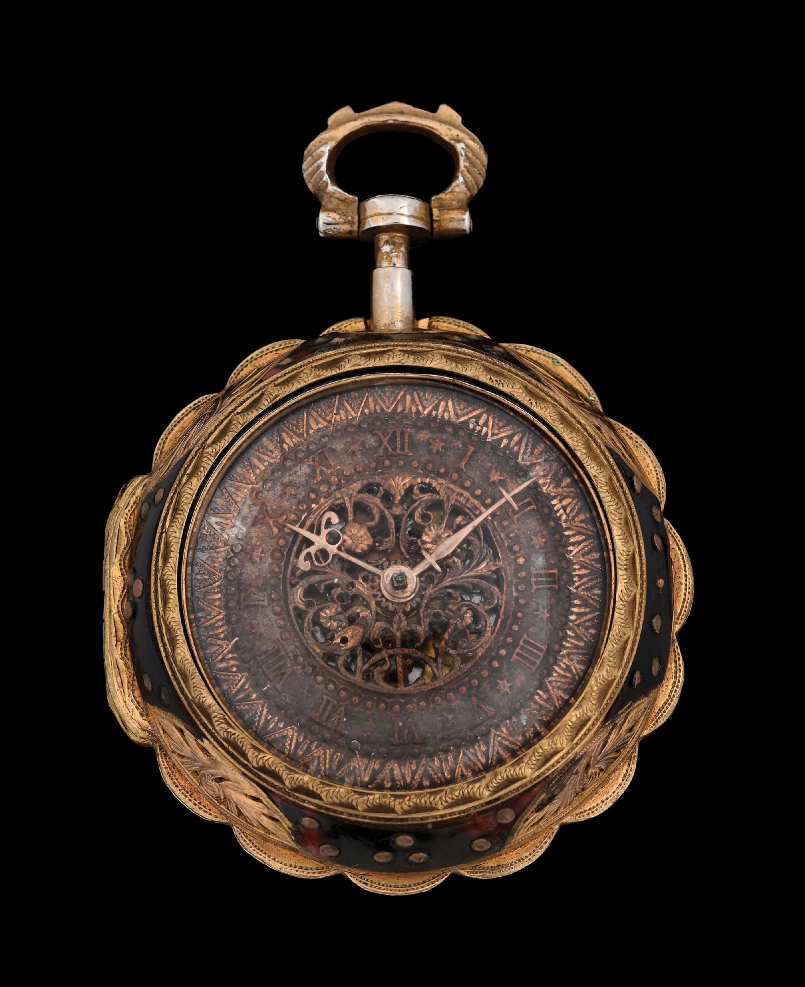 MARKWICK MARKHAM, GILT & TORTOISESHELL QUARTER-REPEATING PAIR CASE KEYWOUND VERGE POCKET WATCH (1 of 5)