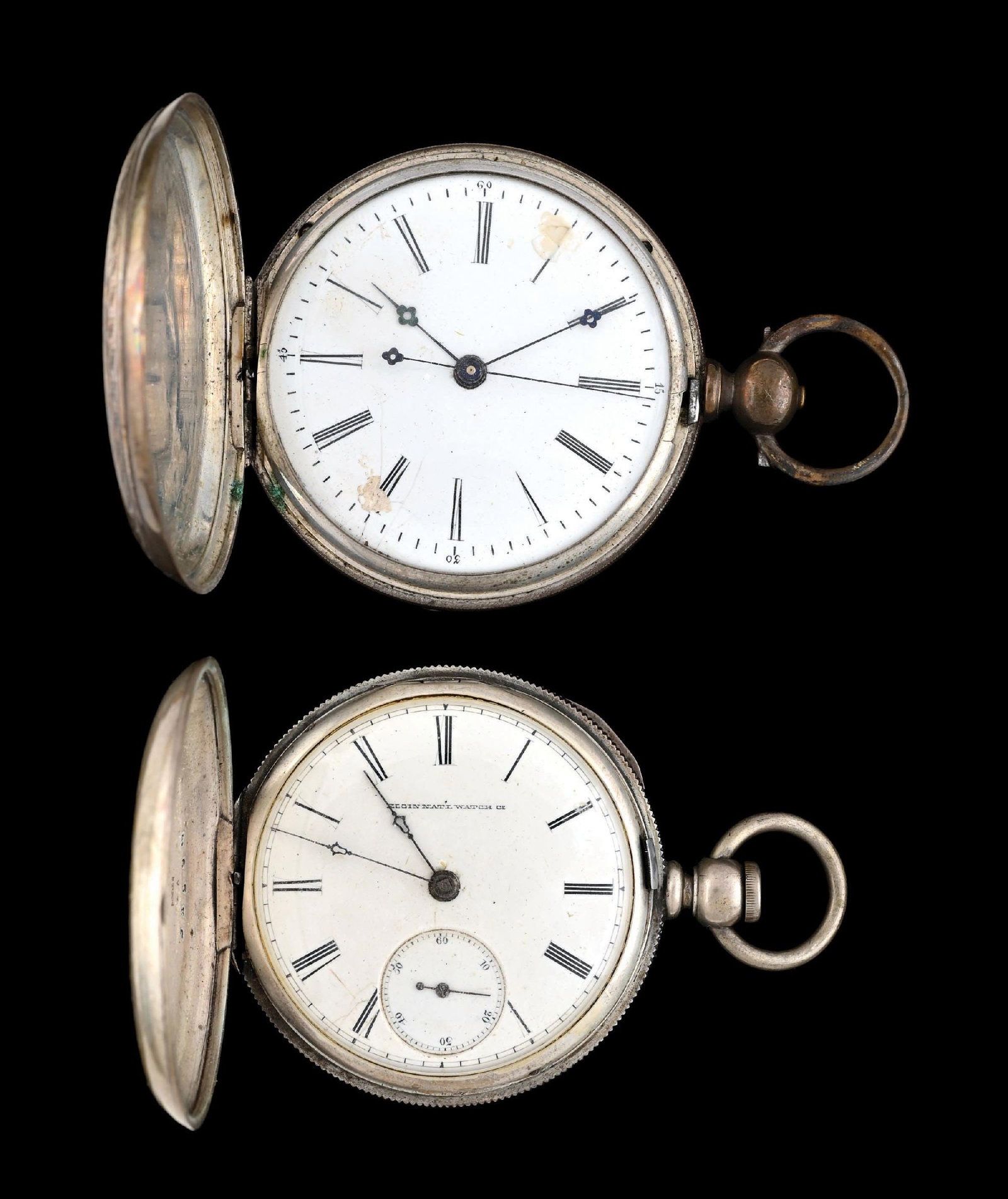COLLECTION OF 2: COIN SILVER H/C POCKET WATCHES (1 of 4)