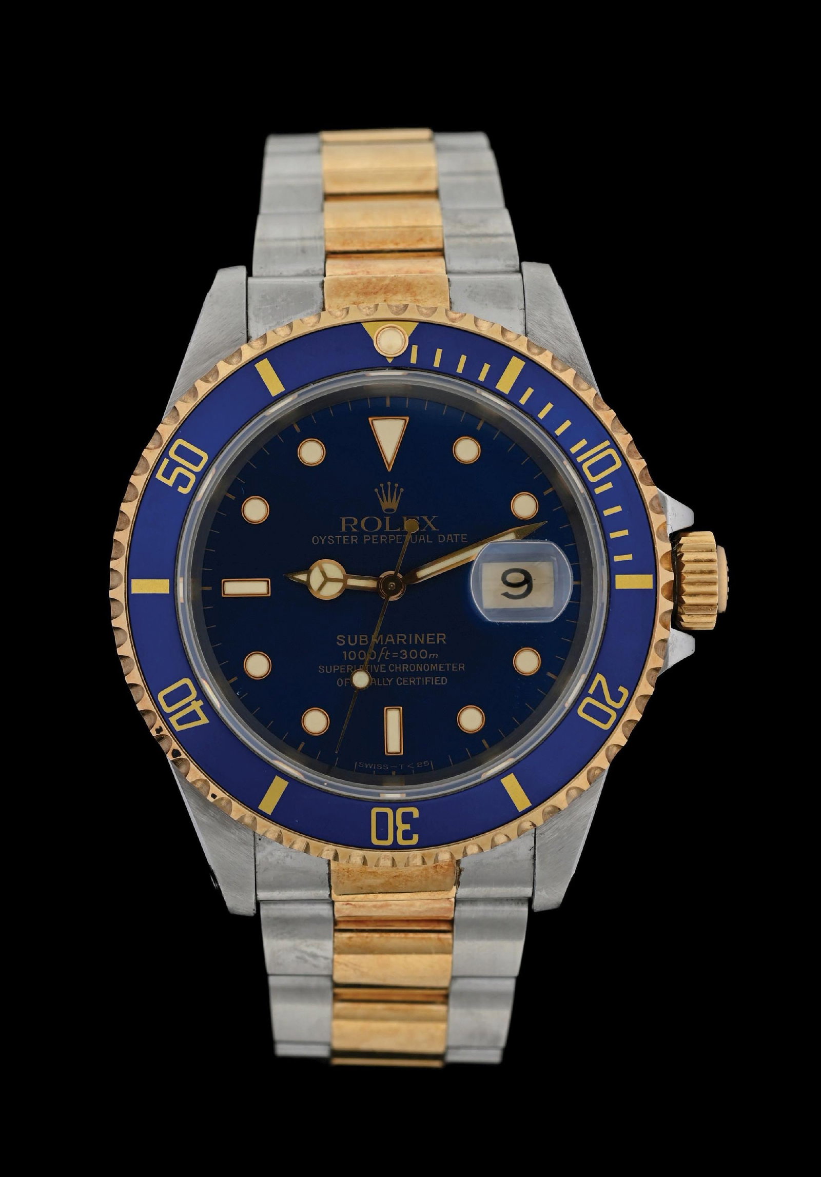 ROLEX OYSTER PERPETUAL BLUE SUBMARINER IN STEEL & GOLD, REF. 16613 FULL SET (1 of 6)