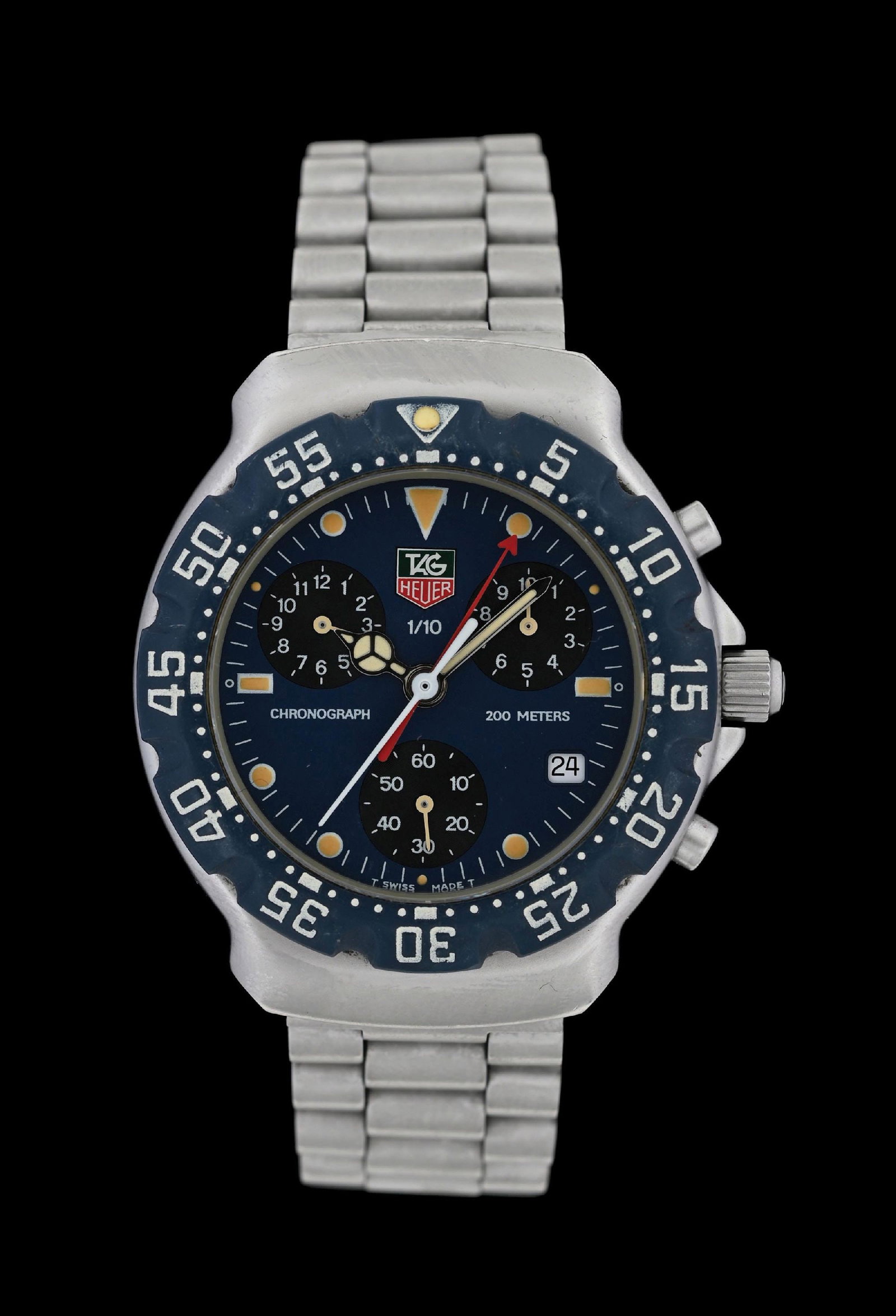 TAG HEUER FORMULA 1 38MM STEEL CHRONOGRAPH WATCH W/BLUE DIAL (1 of 5)