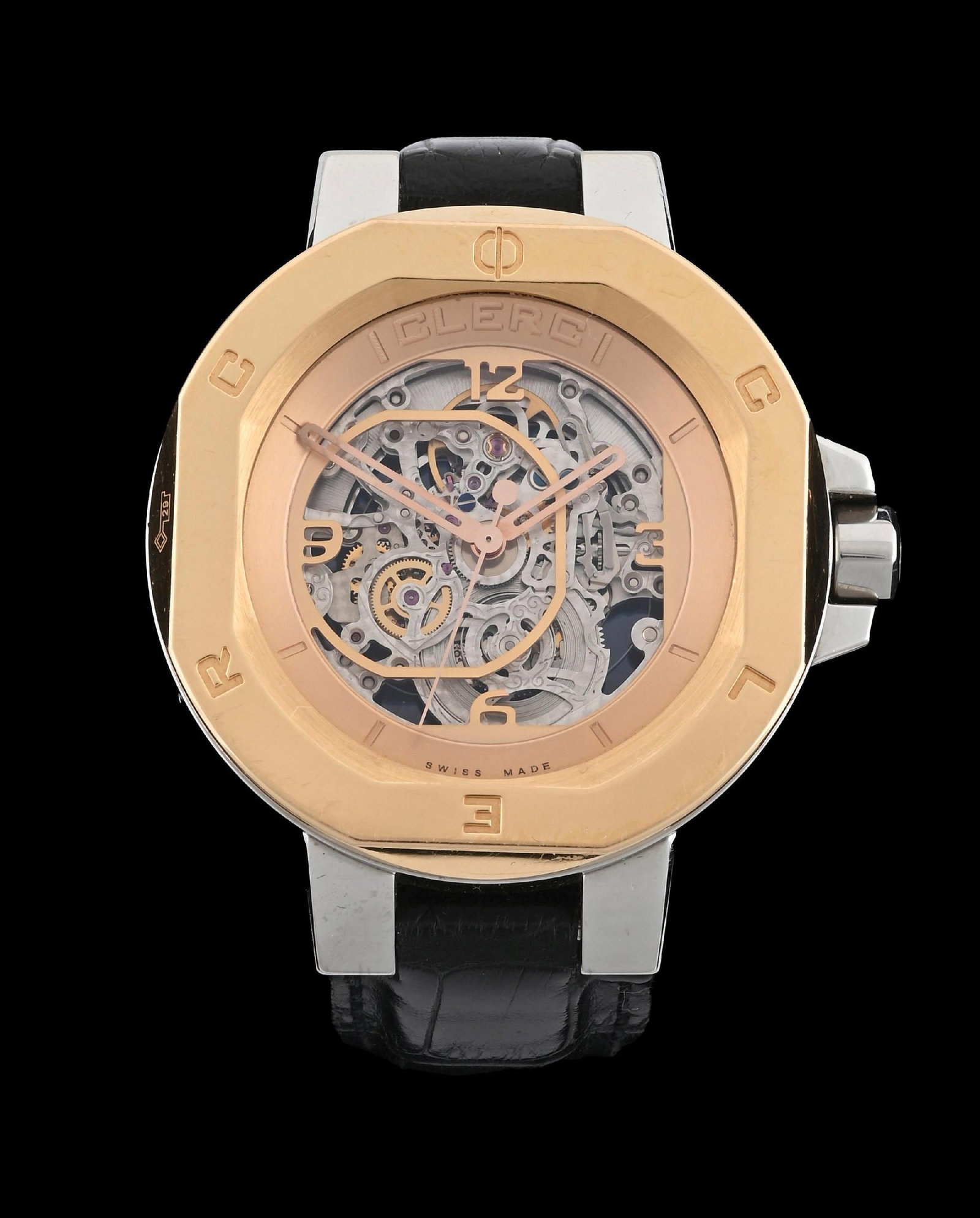 CLERC ICON-8 SWISS MADE AUTOMATIC SKELETON WRISTWATCH (1 of 5)