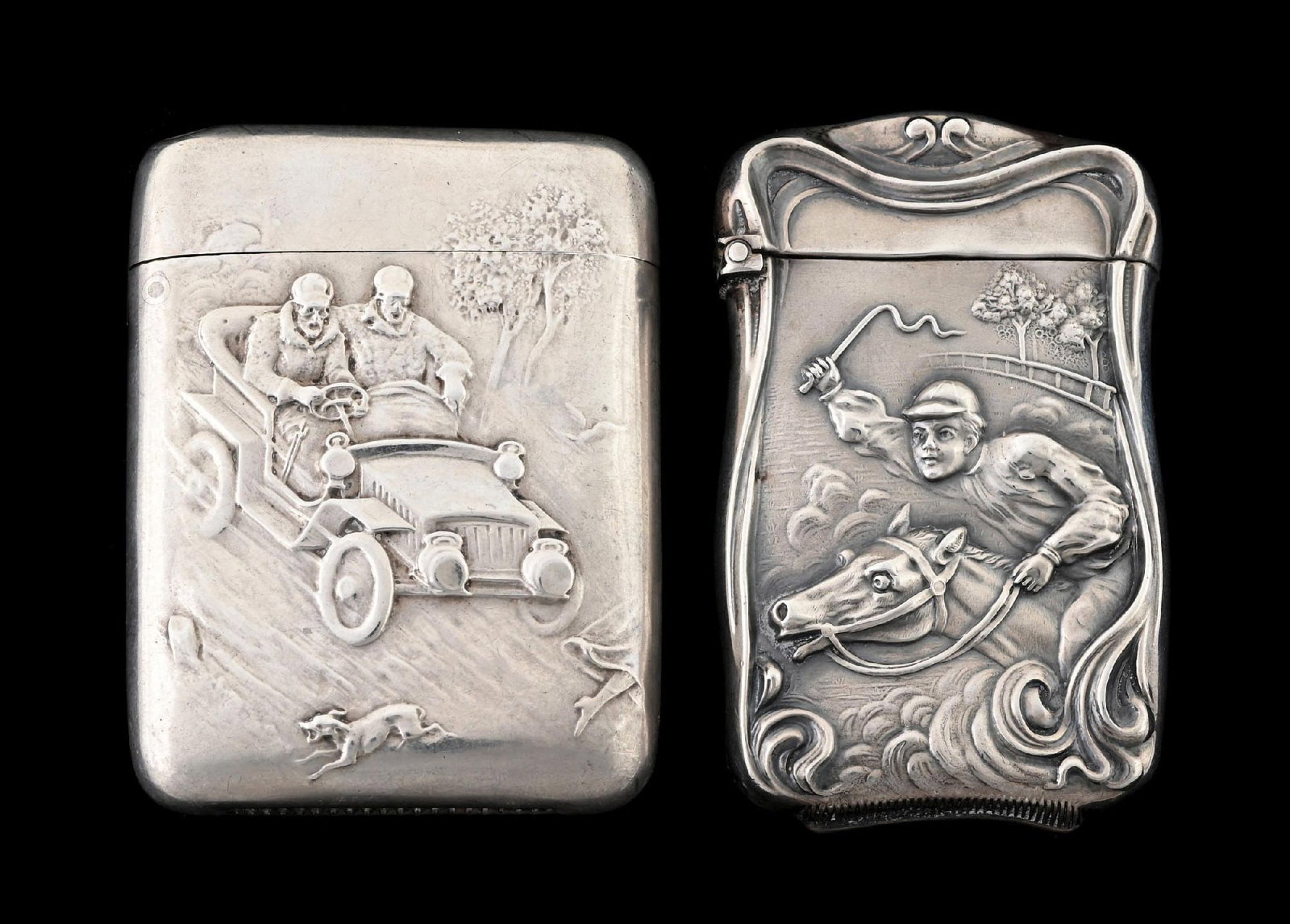 COLLECTION OF 2: STERLING SILVER MATCH SAFES (1 of 4)