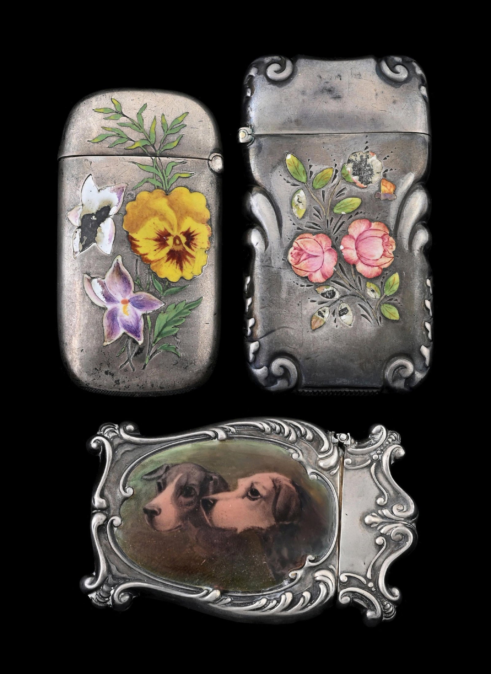 COLLECTION OF 3: STERLING SILVER MATCH SAFES, 1 CARTER HOWE (1 of 5)