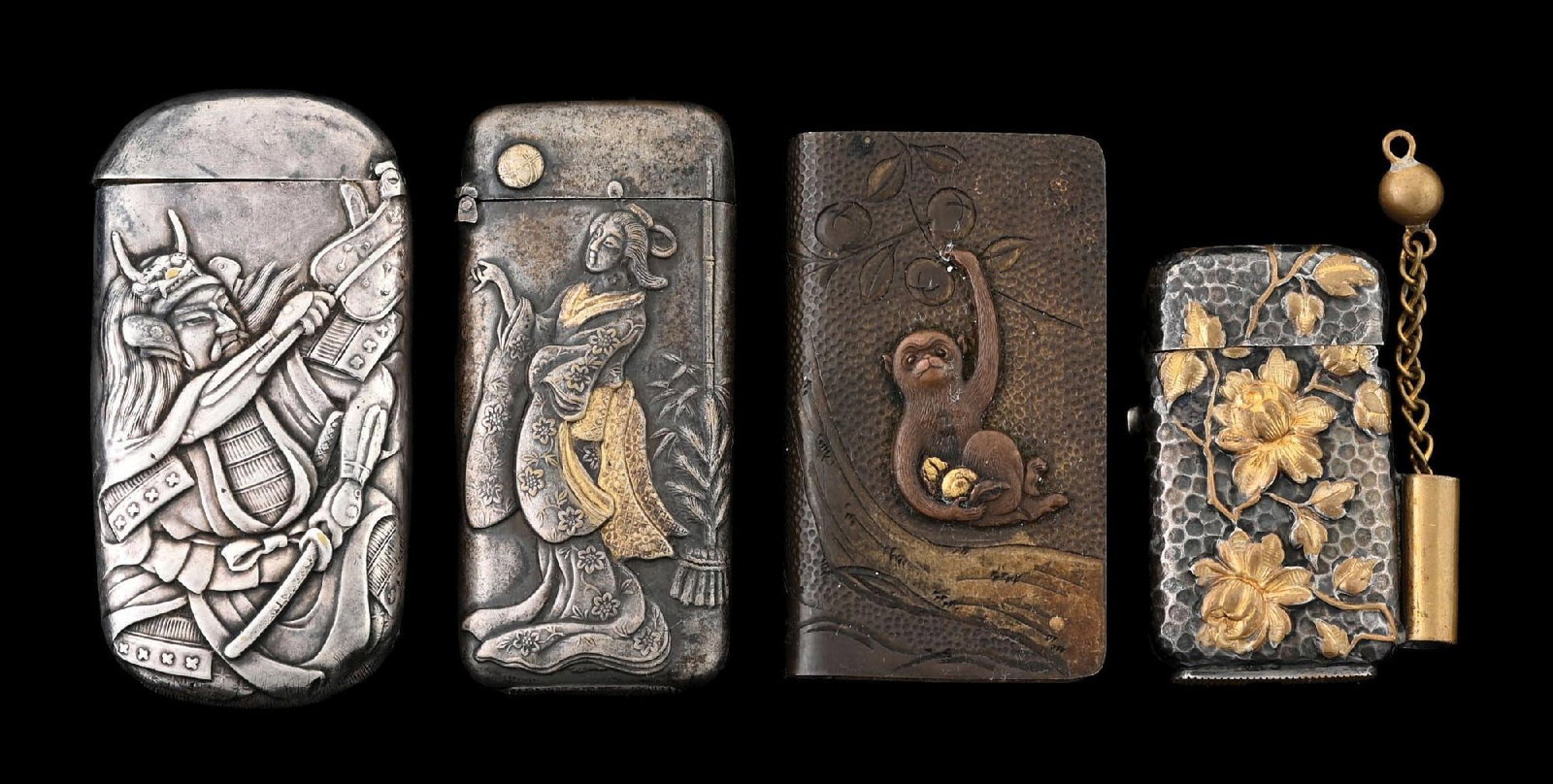 COLLECTION OF 4: JAPANESE MATCH SAFES (1 of 2)