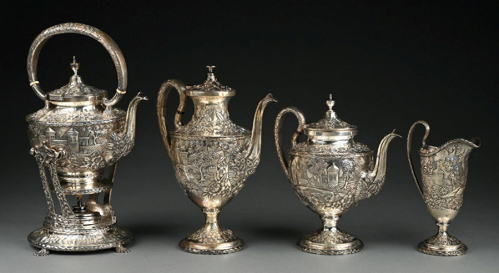 AN S KIRK & SON STERLING TEA AND COFFEE SET (1 of 5)