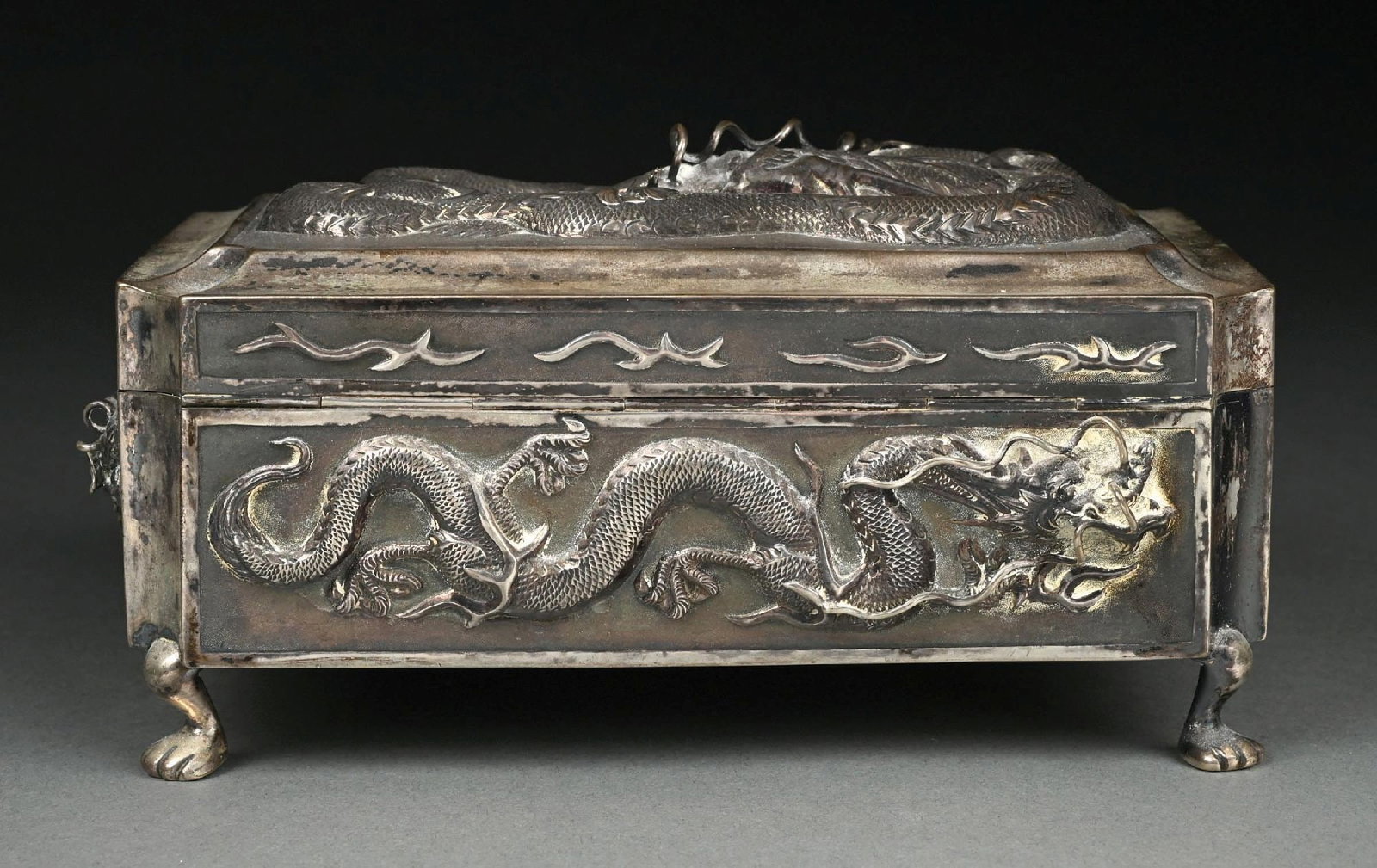 A CHINESE SILVER BOX - 4
