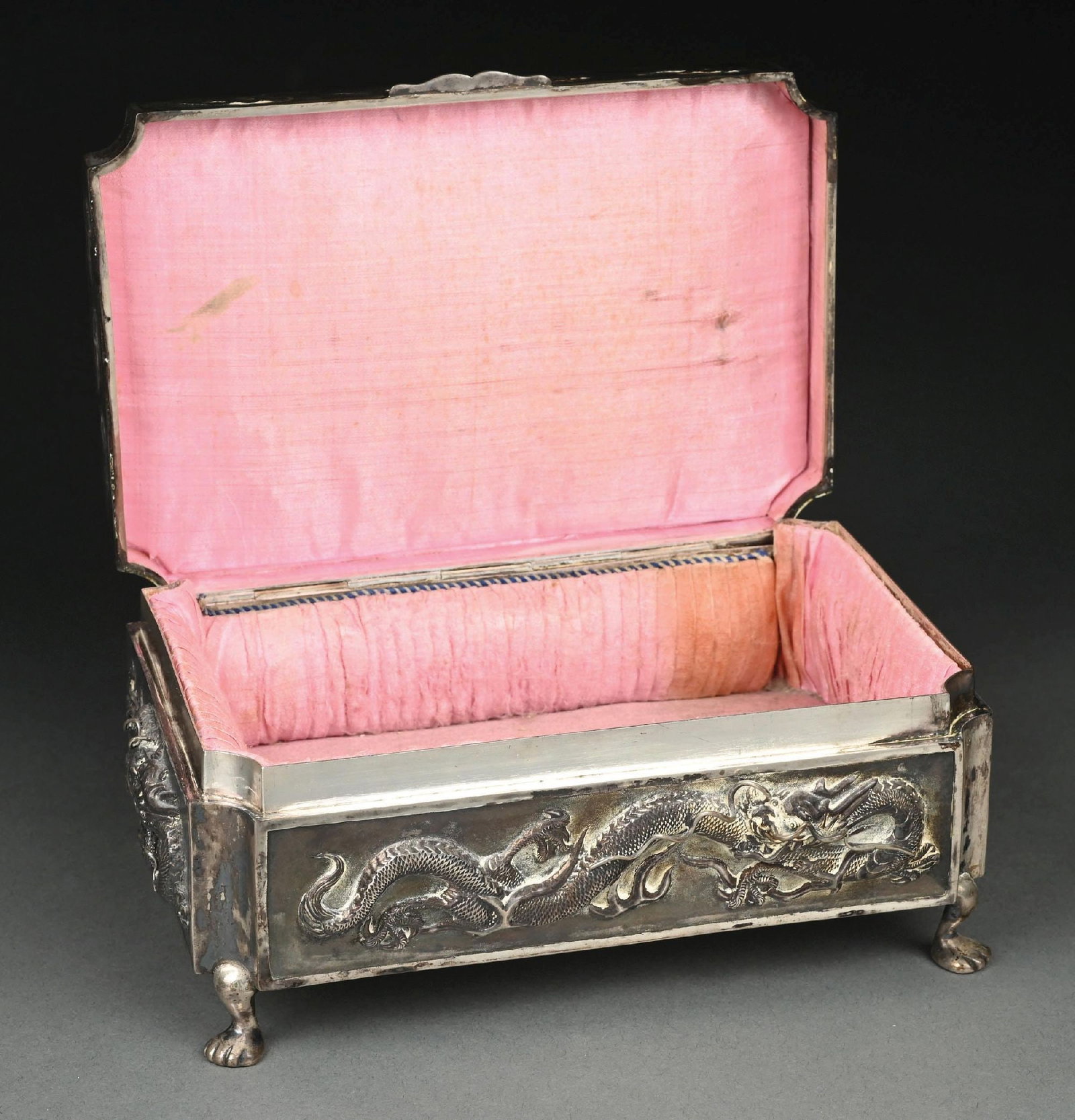 A CHINESE SILVER BOX - 5