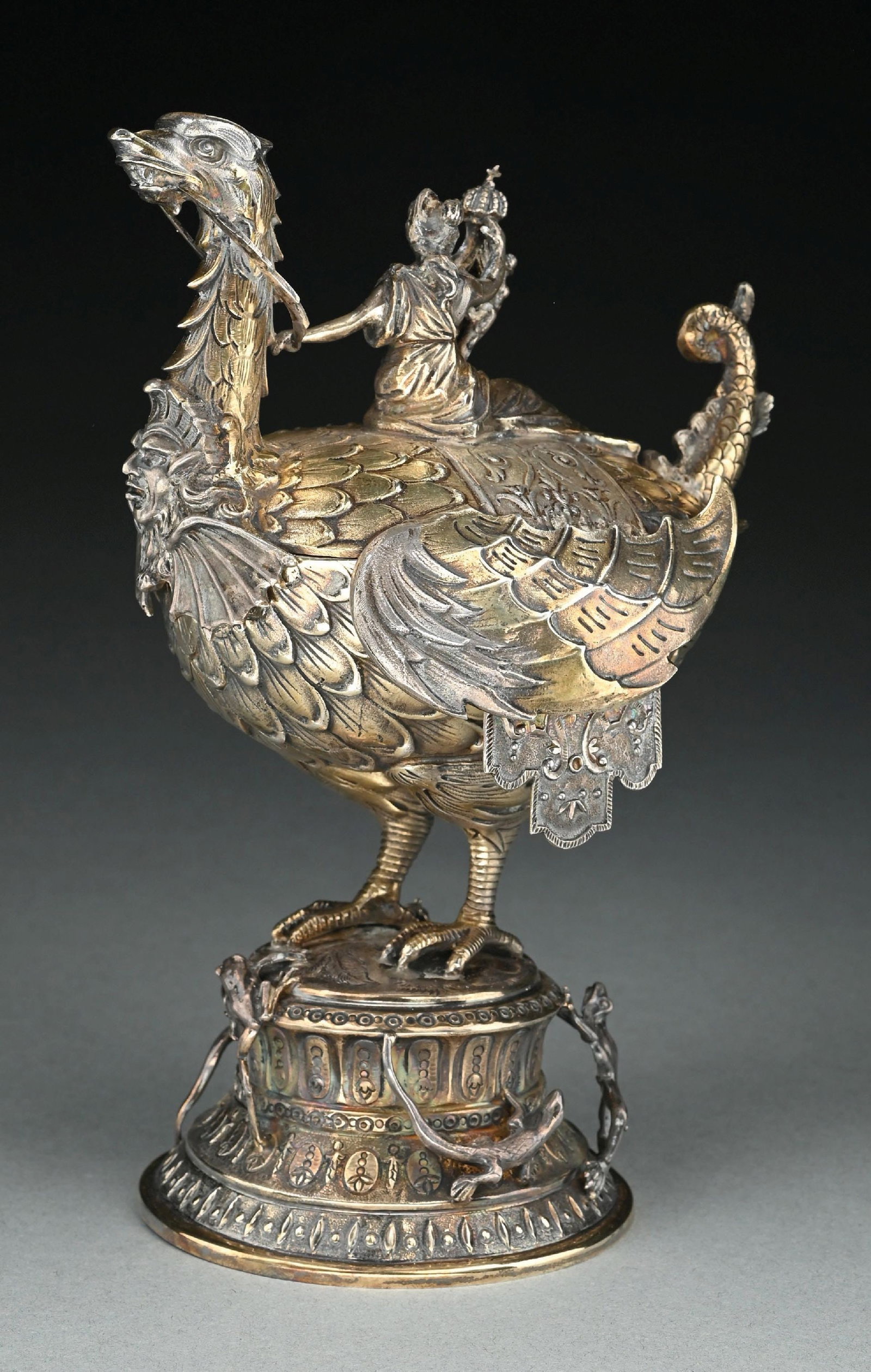 A CONTINENTAL SILVER COVERED CUP - 3