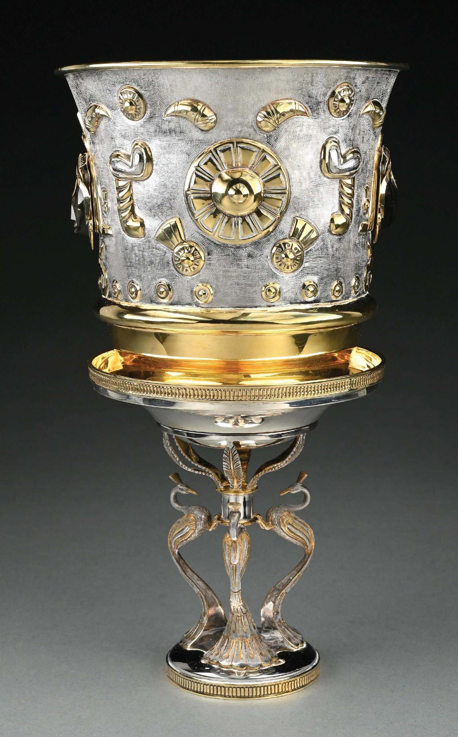 A MEXICAN SILVER COMPOTE AND A WINE COOLER (1 of 5)