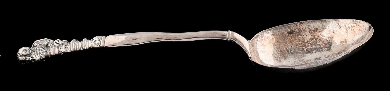 A LARGE CONTINENTAL STERLING SERVING SPOON - 3