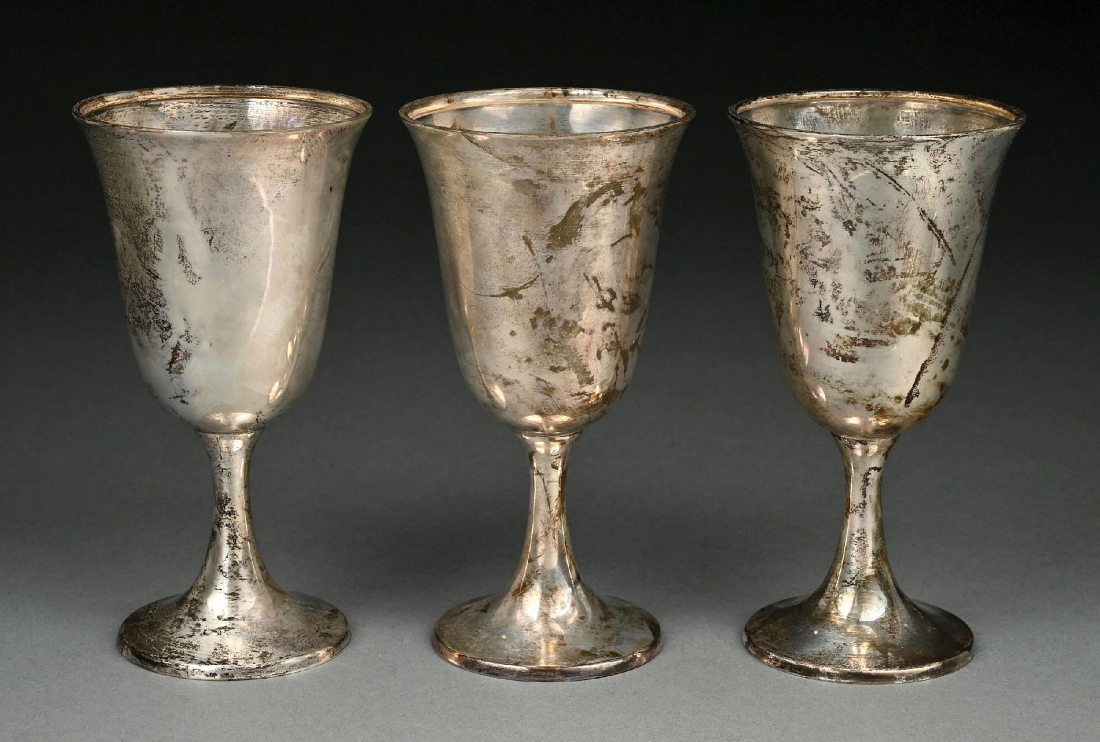 COLLECTION OF 3: REVERE STERLING #234 WINE GOBLETS (1 of 7)