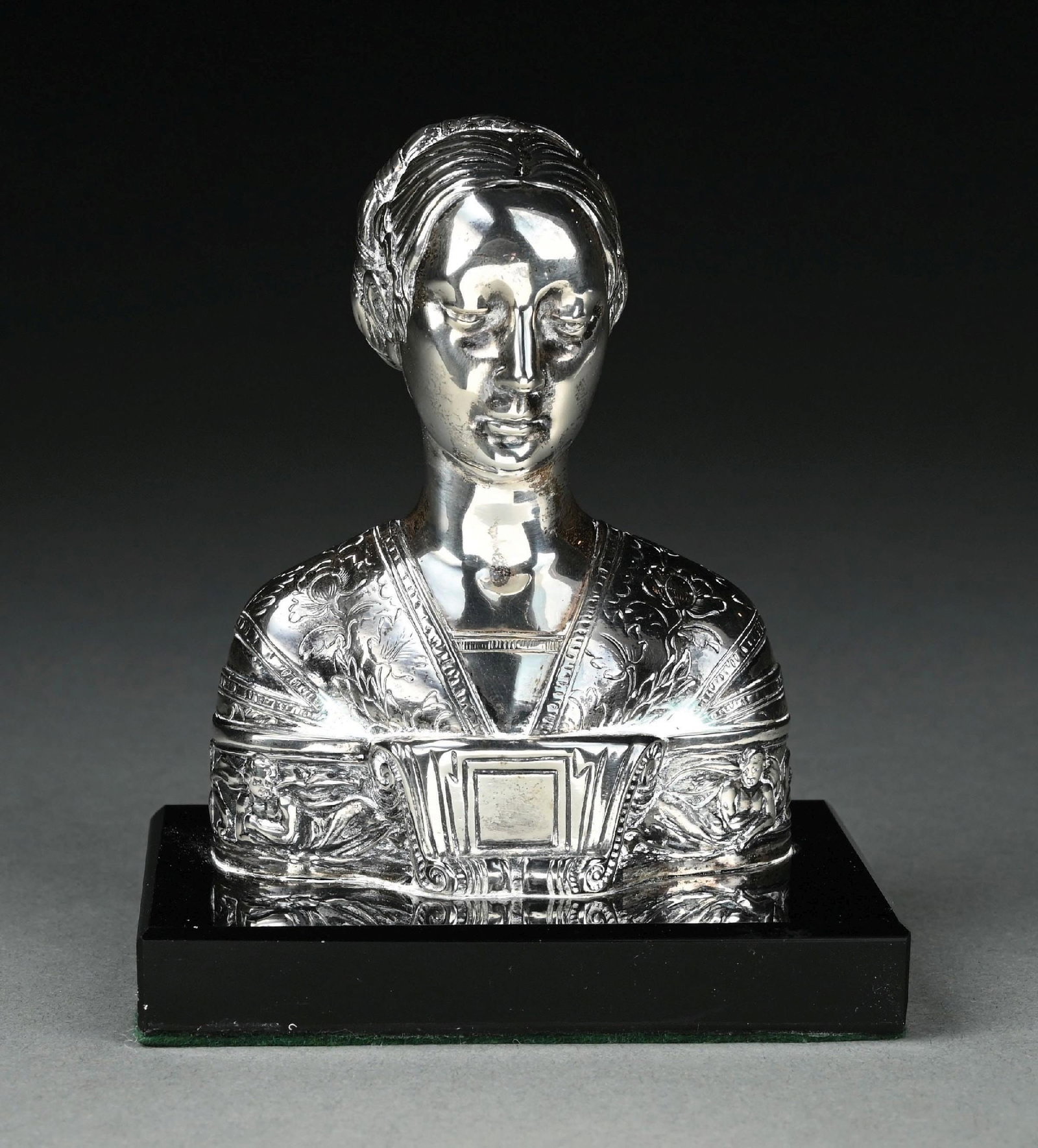 A SILVER COVERED BUST - 2