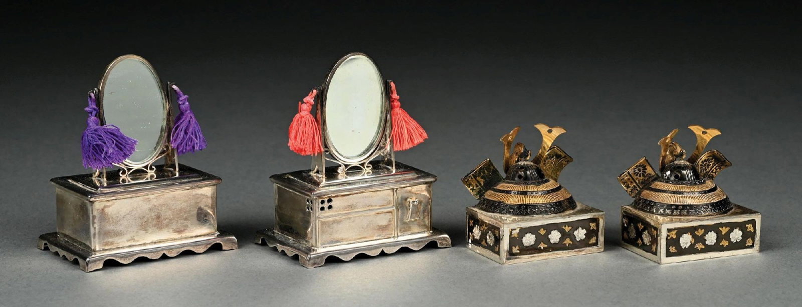 COLLECTION OF 2: SETS OF ASIAN SILVER TRINKETS (1 of 6)