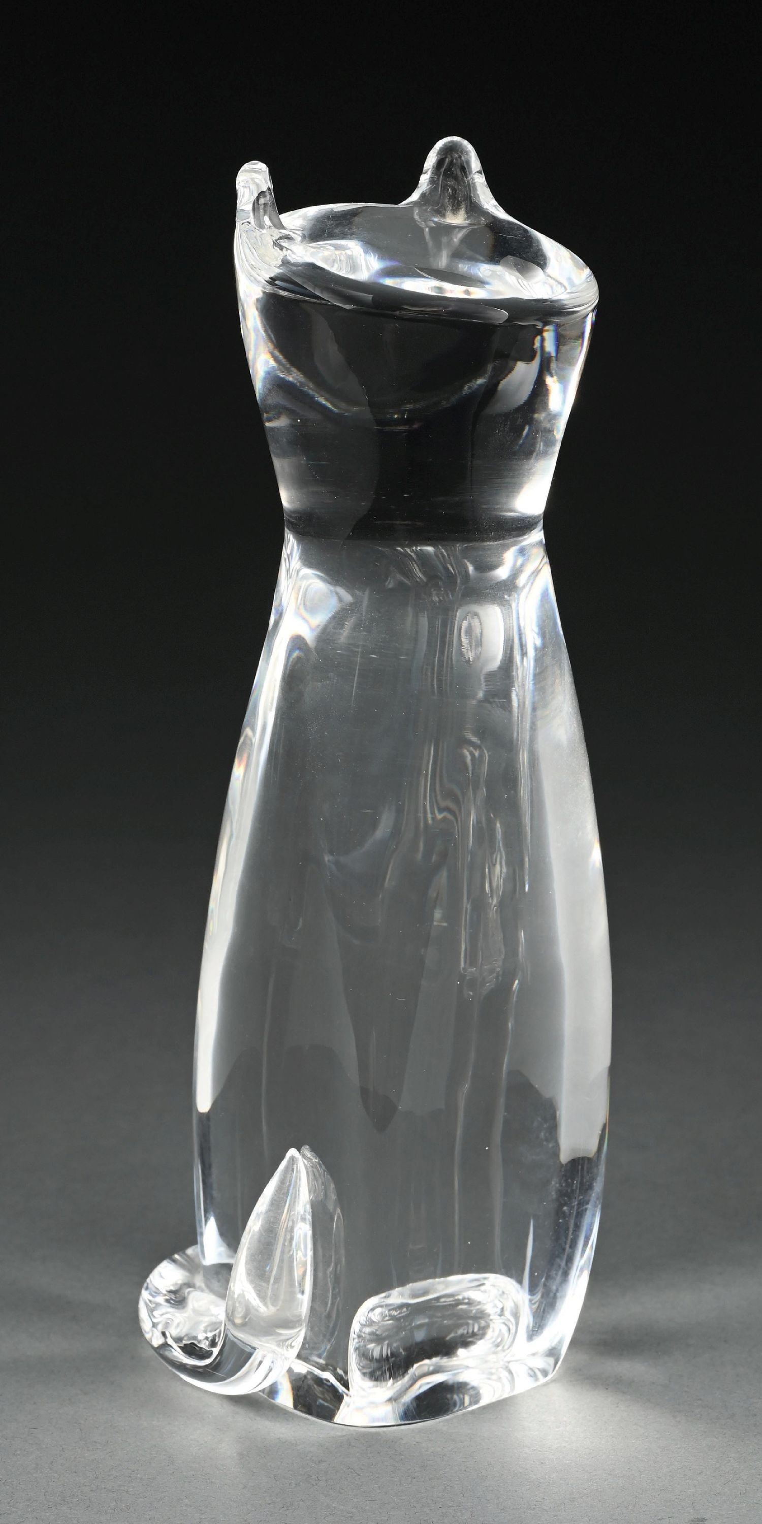 STEUBEN GLASS CAT SCULPTURE (1 of 6)