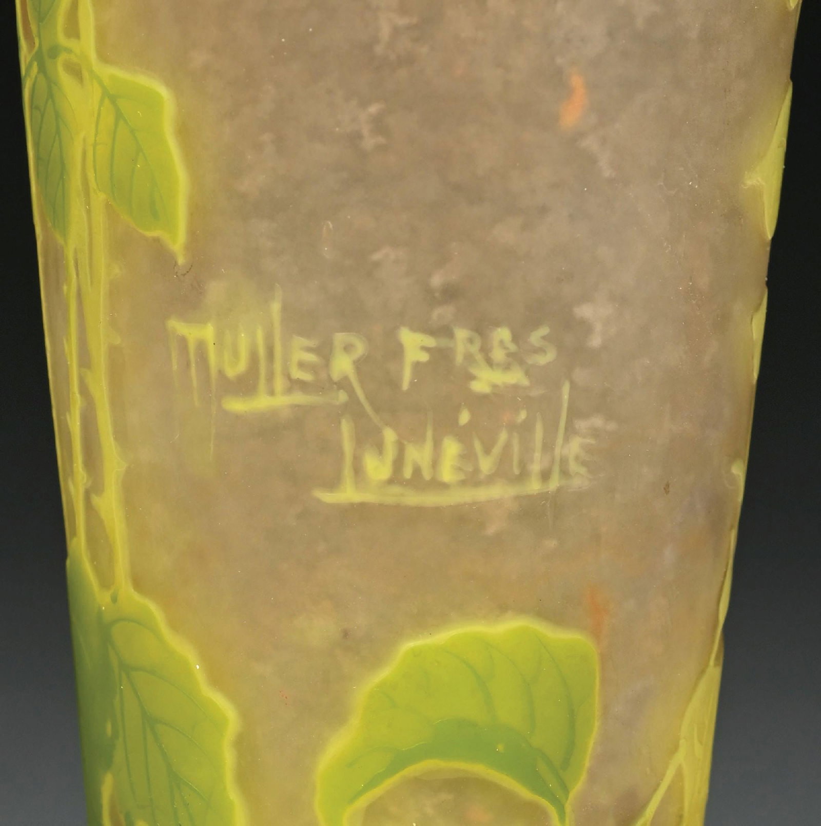 MULLER FRERES ACID ETCHED CAMEO VASE - 6