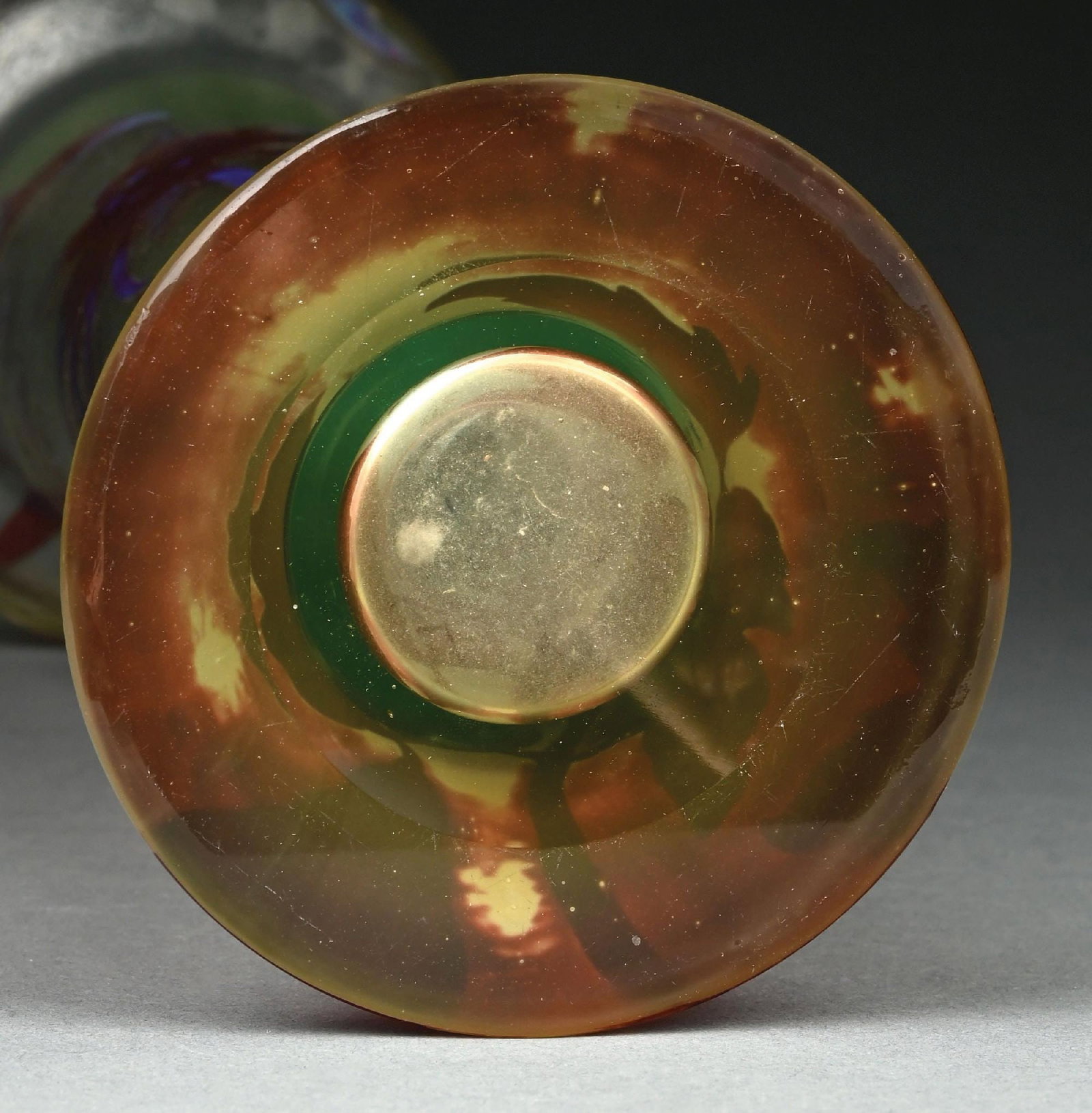 GALLE CAMEO-CUT GLASS FLORAL VASE - 6